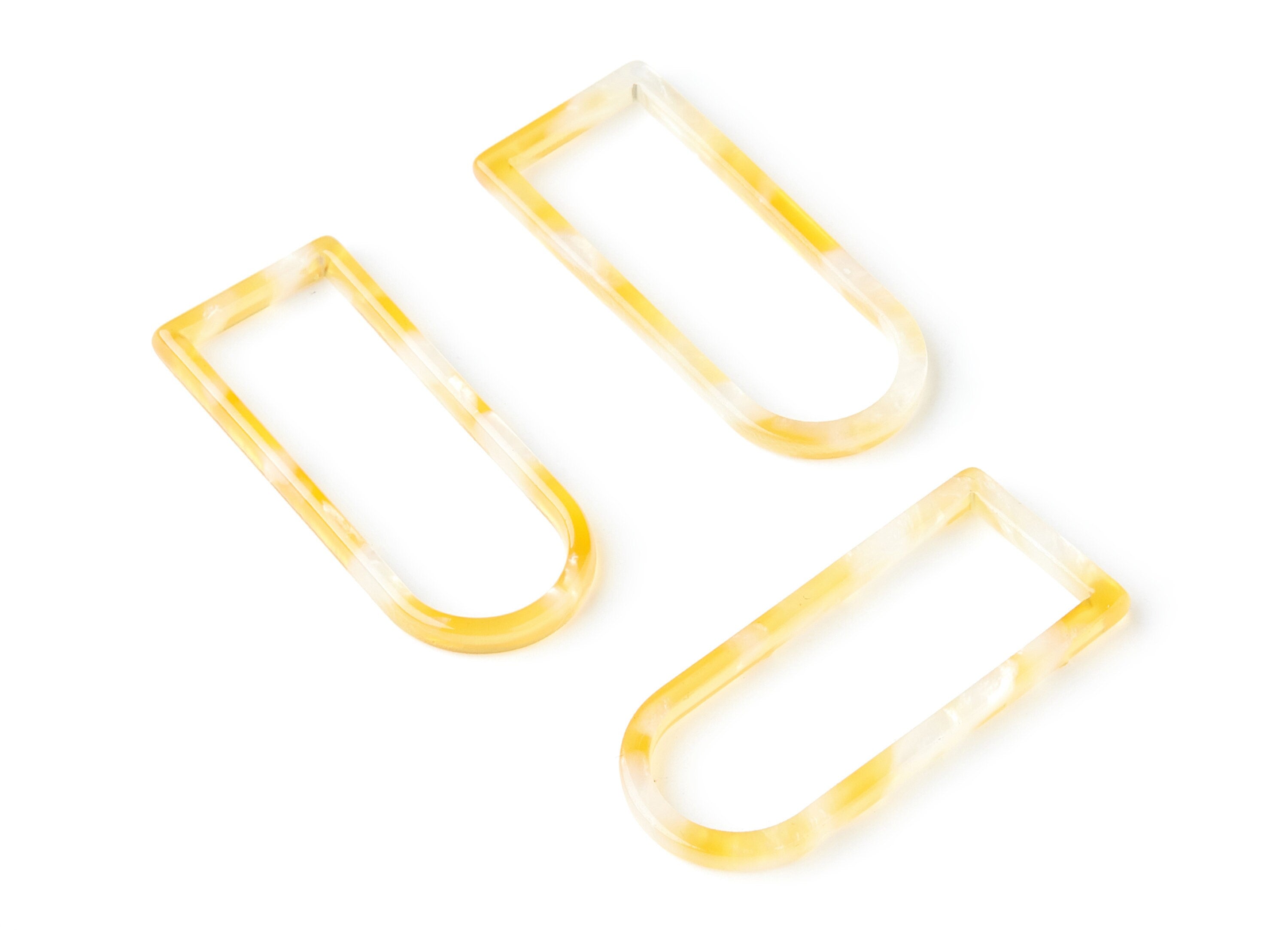 Acetate Geometric Earring Charms - Geometric Pendant - Earring Findings - Jewelry Supplies - 41.5x17.69x2.66mm - AC1362P - DOMEDBAZAAR