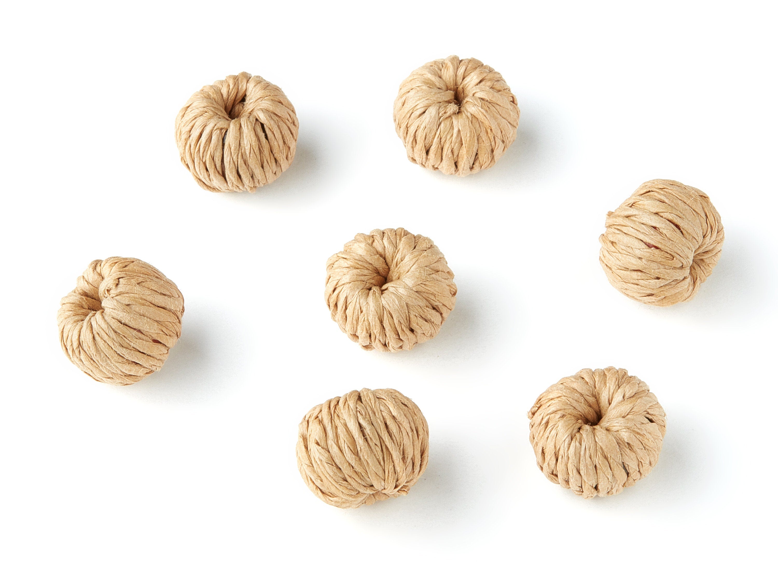 Handwoven Rattan Earrings - Ball Shaped Rattan Pendant - Wooden Straw Earring - Jewelery Handmade - 14.1x10.2mm - RT1135 - DOMEDBAZAAR