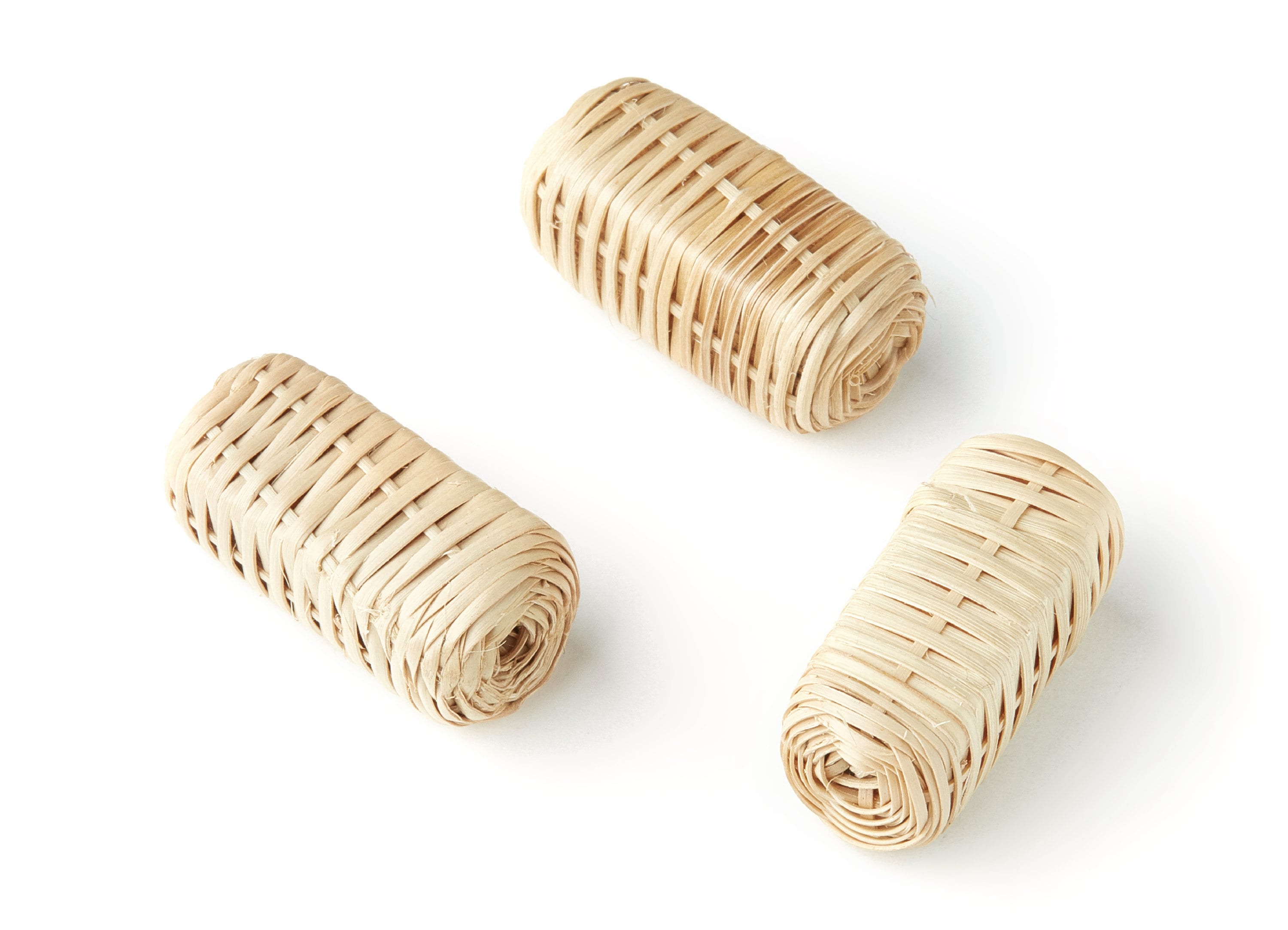 Handwoven Rattan Earrings - Rectangular Shaped Rattan Pendant - Wooden Straw Earring - Jewelery Handmade - 32.3x18.5mm - RT1144 - DOMEDBAZAAR