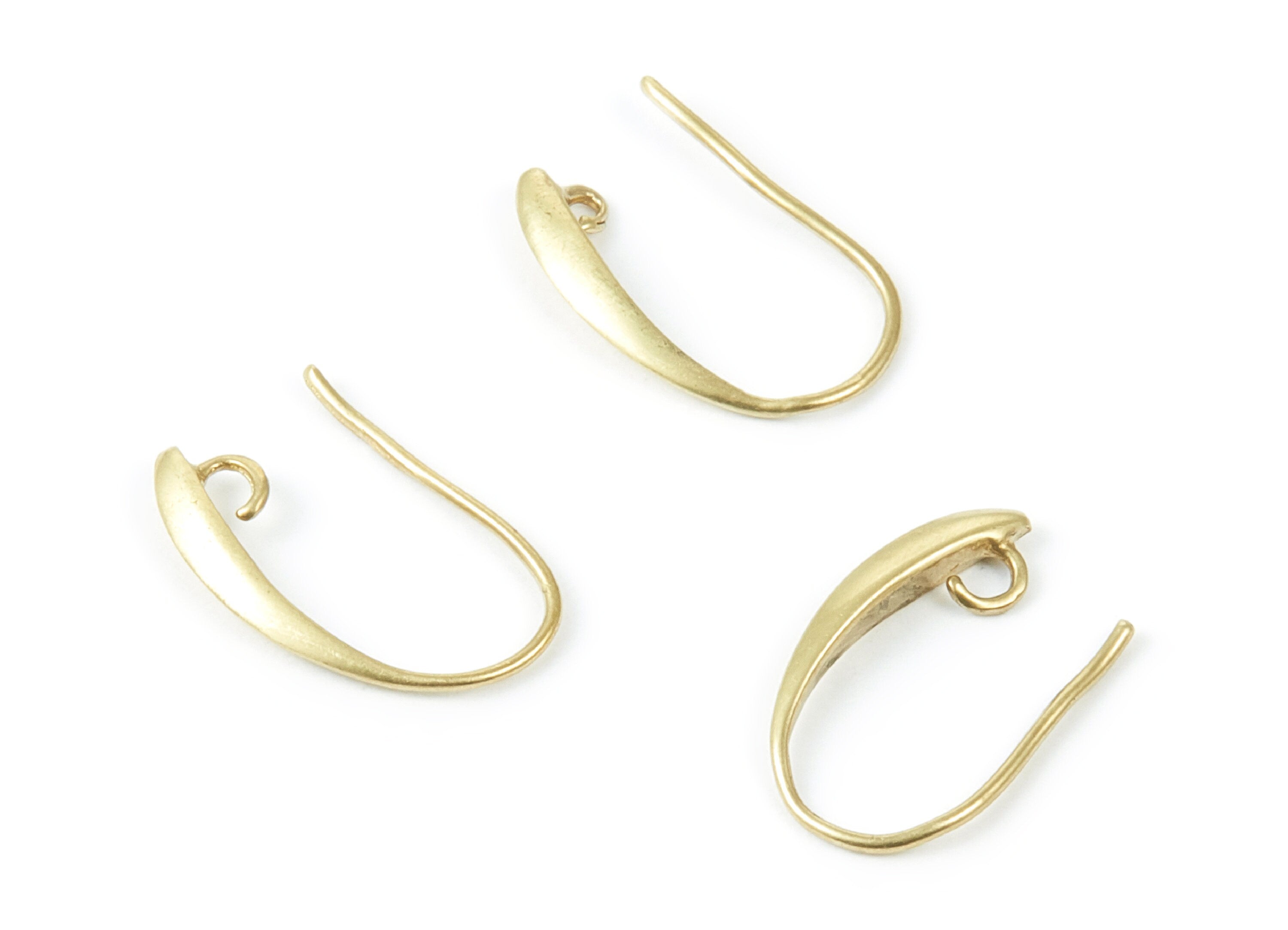 Brass Earring Wires -  Brass Earring Hooks - Copper Ear Wire - Jewelry Supplies - 17,2x9,78x2mm - PP1542 - DOMEDBAZAAR