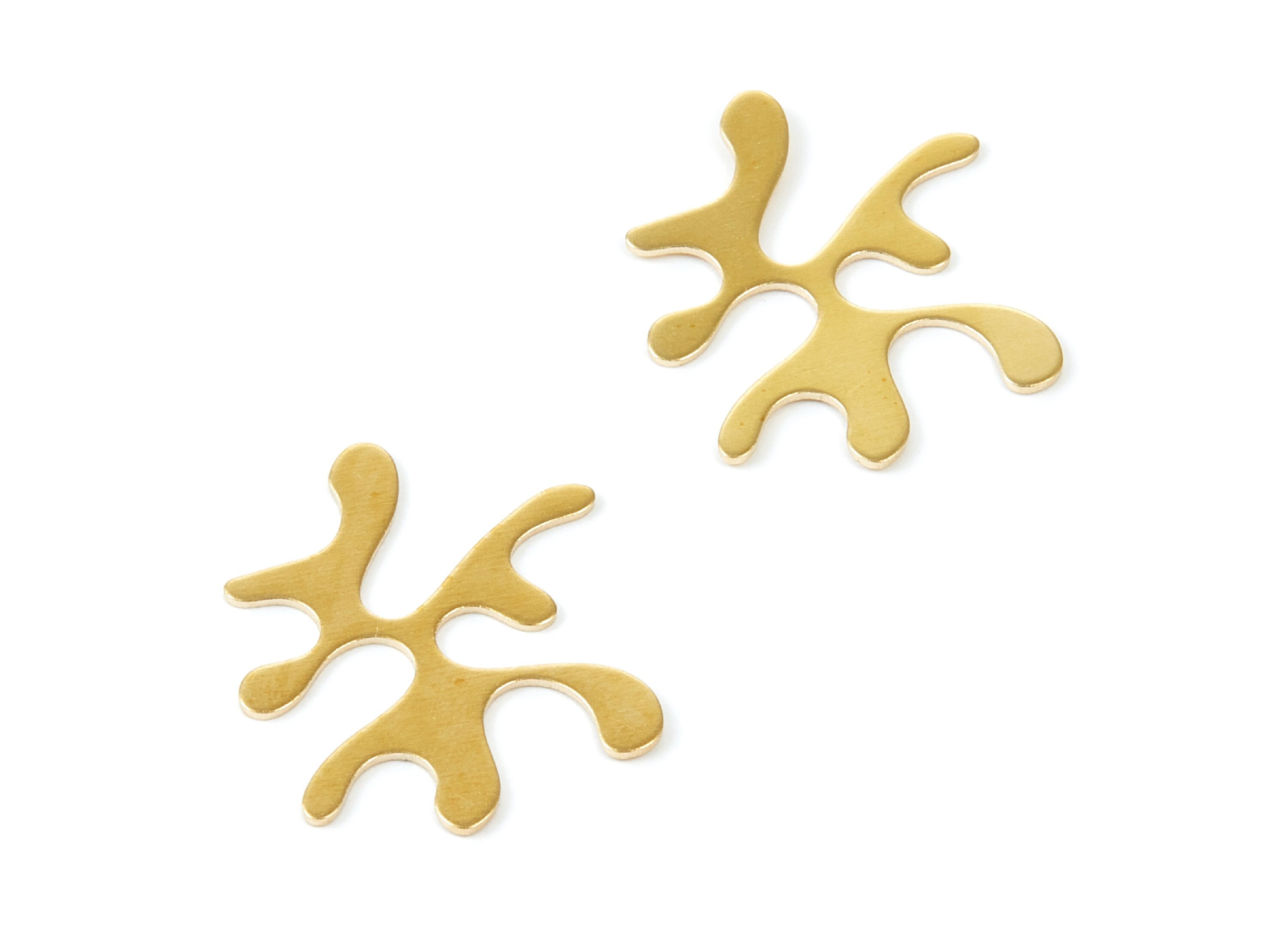 Brass Irregular Charms - Irregular Shaped Raw Brass Pendant - Earring Findings - Jewelry Supplies - 23,2 x21,5x0,6mm - PP2030 - DOMEDBAZAAR