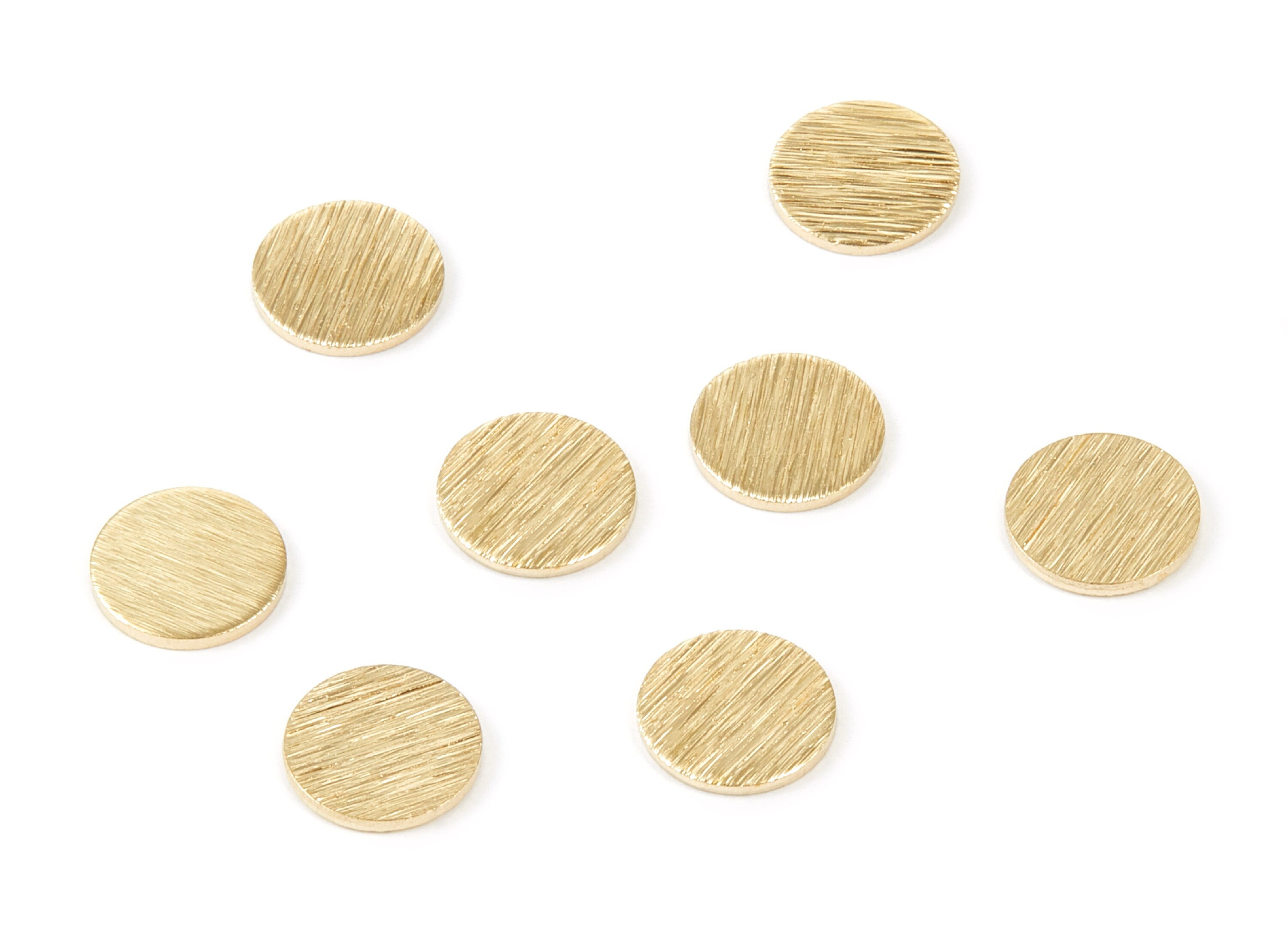 Brass Textured Round Charms - Textured Round Shaped Raw Brass pendant - Earring Findings - Jewelry Supplies - 10x10x1mm - PP1982 - DOMEDBAZAAR