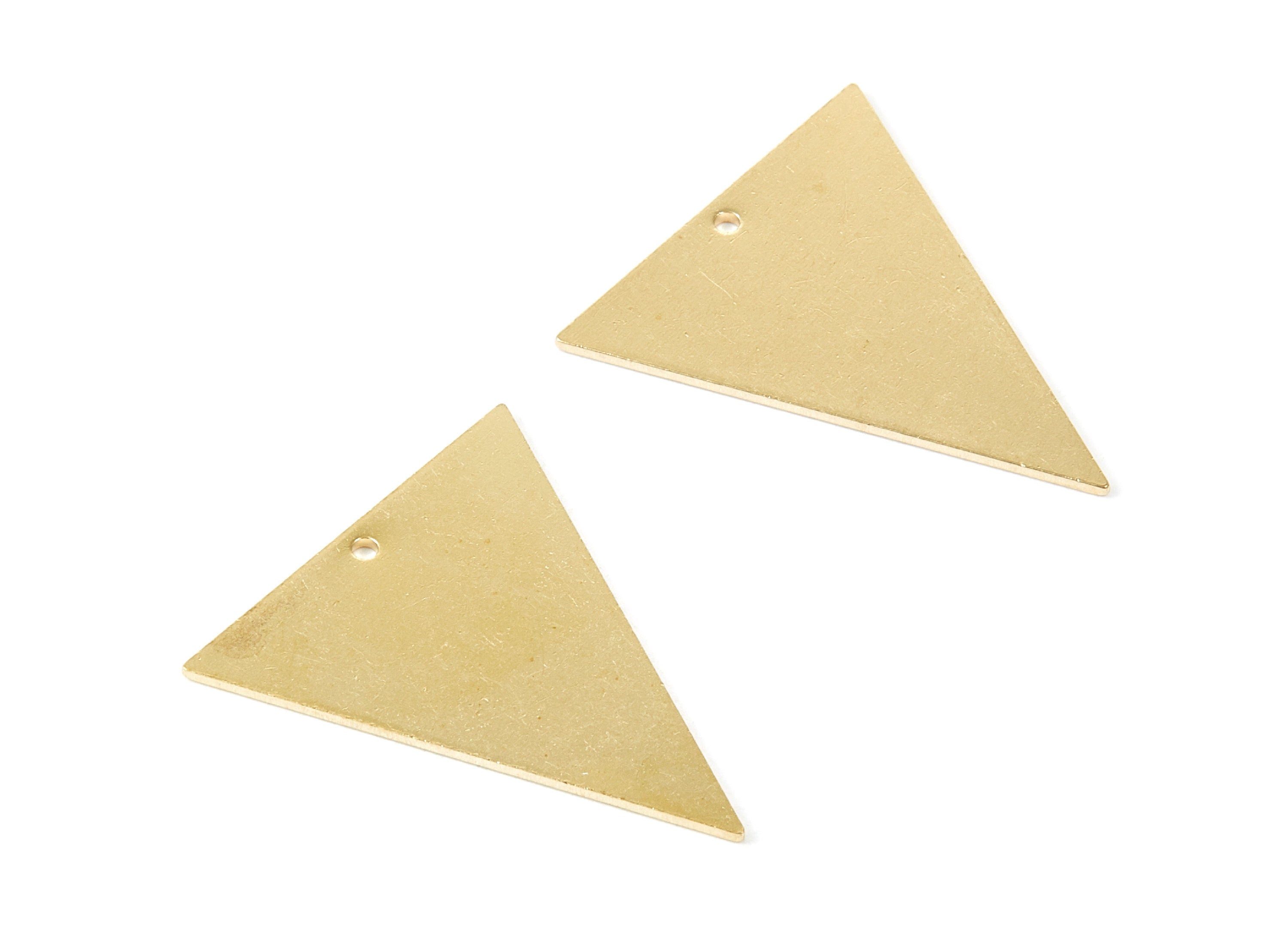 Personalized stamping blank - Brass Triangle Charms - Triangle Shaped Raw Brass Pedants - Earring Findings  - 31.7x26.84x1mm - PP2121 - DOMEDBAZAAR