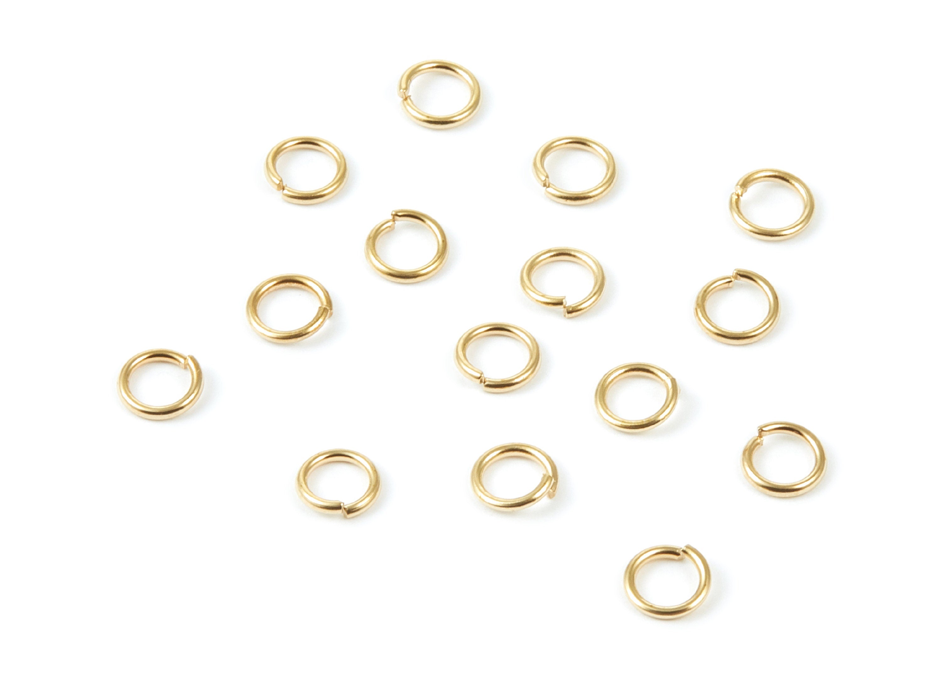 Brass Open Jump Rings - 5x0,8mm - Raw Brass Open Jump Rings - Jewelry Supplies - PP1568 - DOMEDBAZAAR