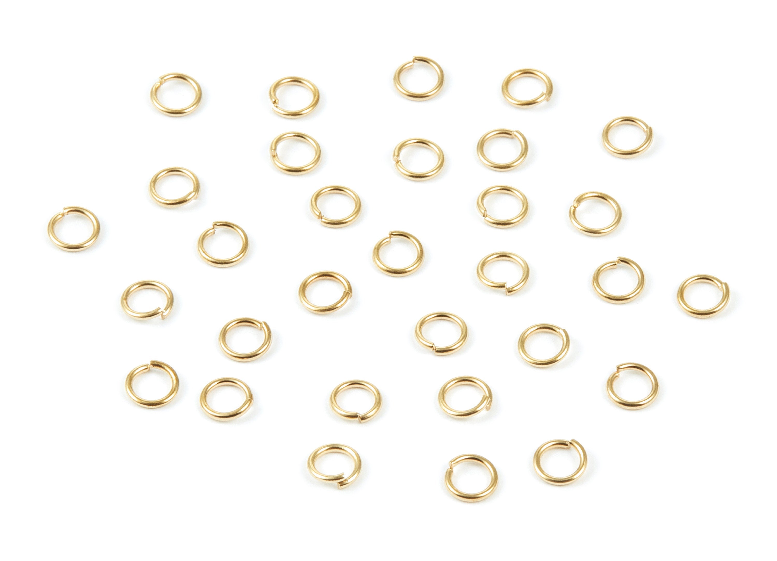 Brass Open Jump Rings - 5x0,8mm - Raw Brass Open Jump Rings - Jewelry Supplies - PP1568 - DOMEDBAZAAR
