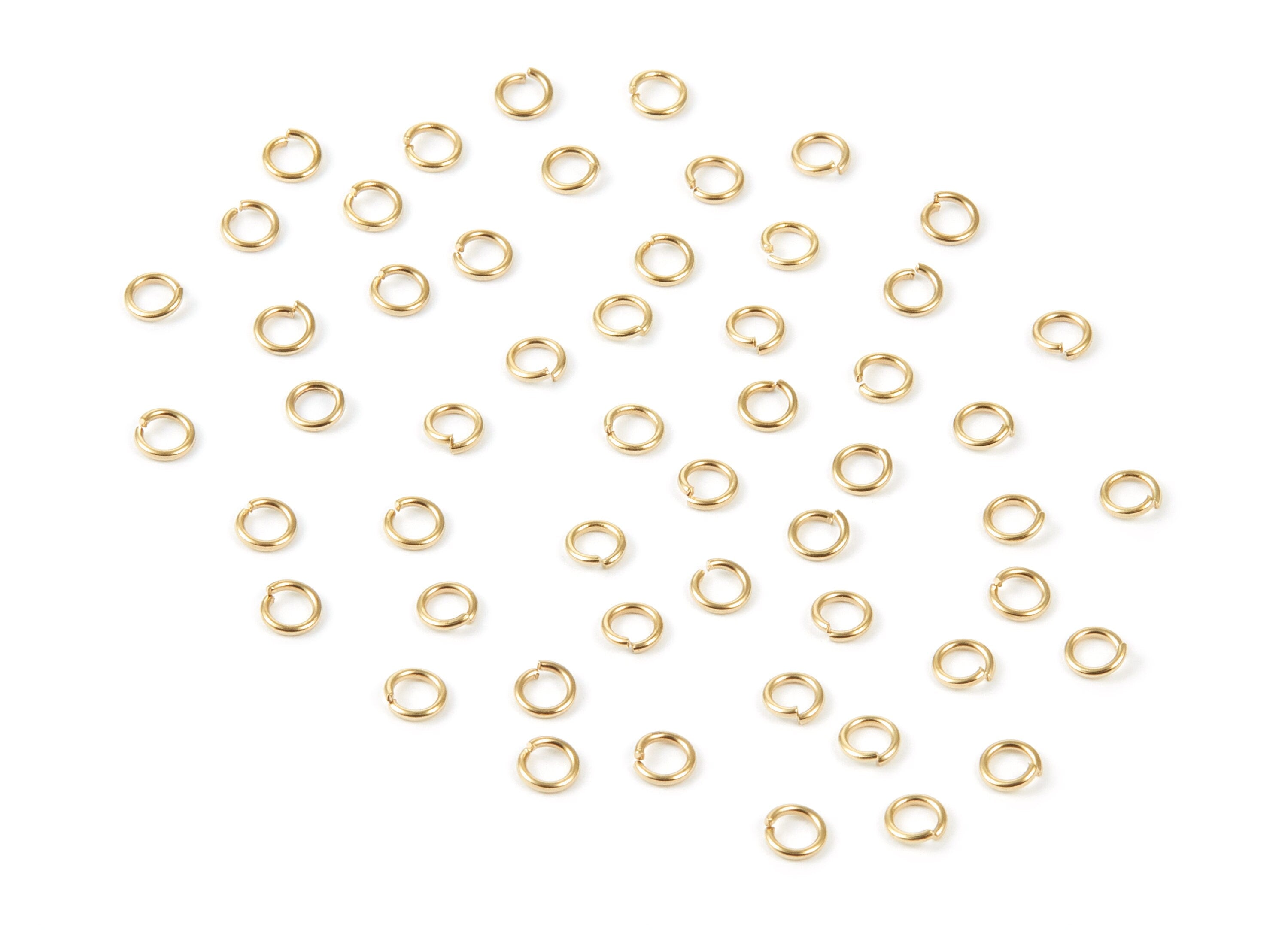 Brass Open Jump Rings - 4x0,7mm - Raw Brass Open Jump Rings - Jewelry Supplies - PP1572 - DOMEDBAZAAR