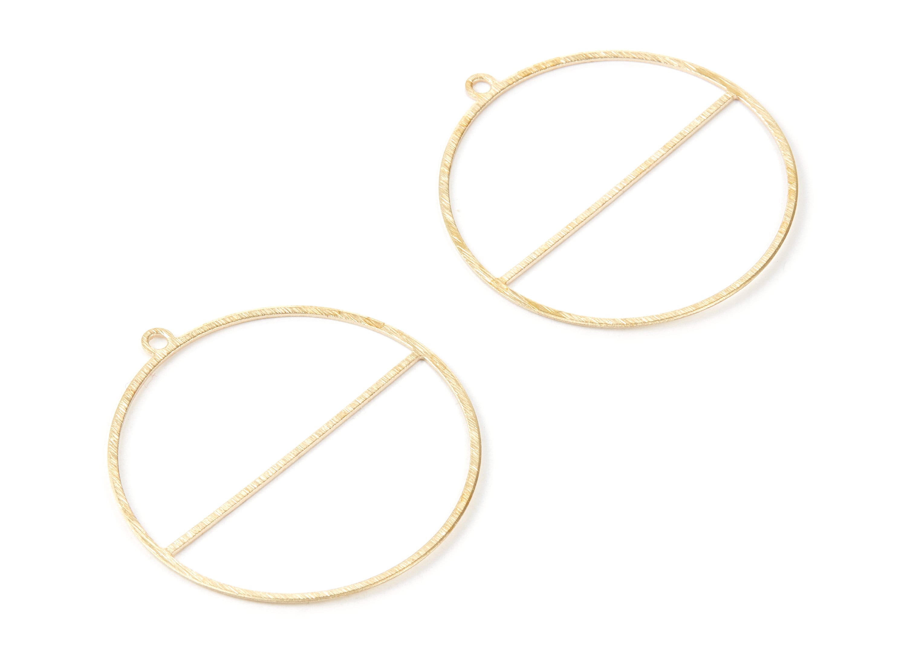 Brass Textured Round Charms - Textured Round Raw Brass Pendant - Earring Findings - Jewelry Supplies - 40.82x38.22x0.6mm - PP2114 - DOMEDBAZAAR