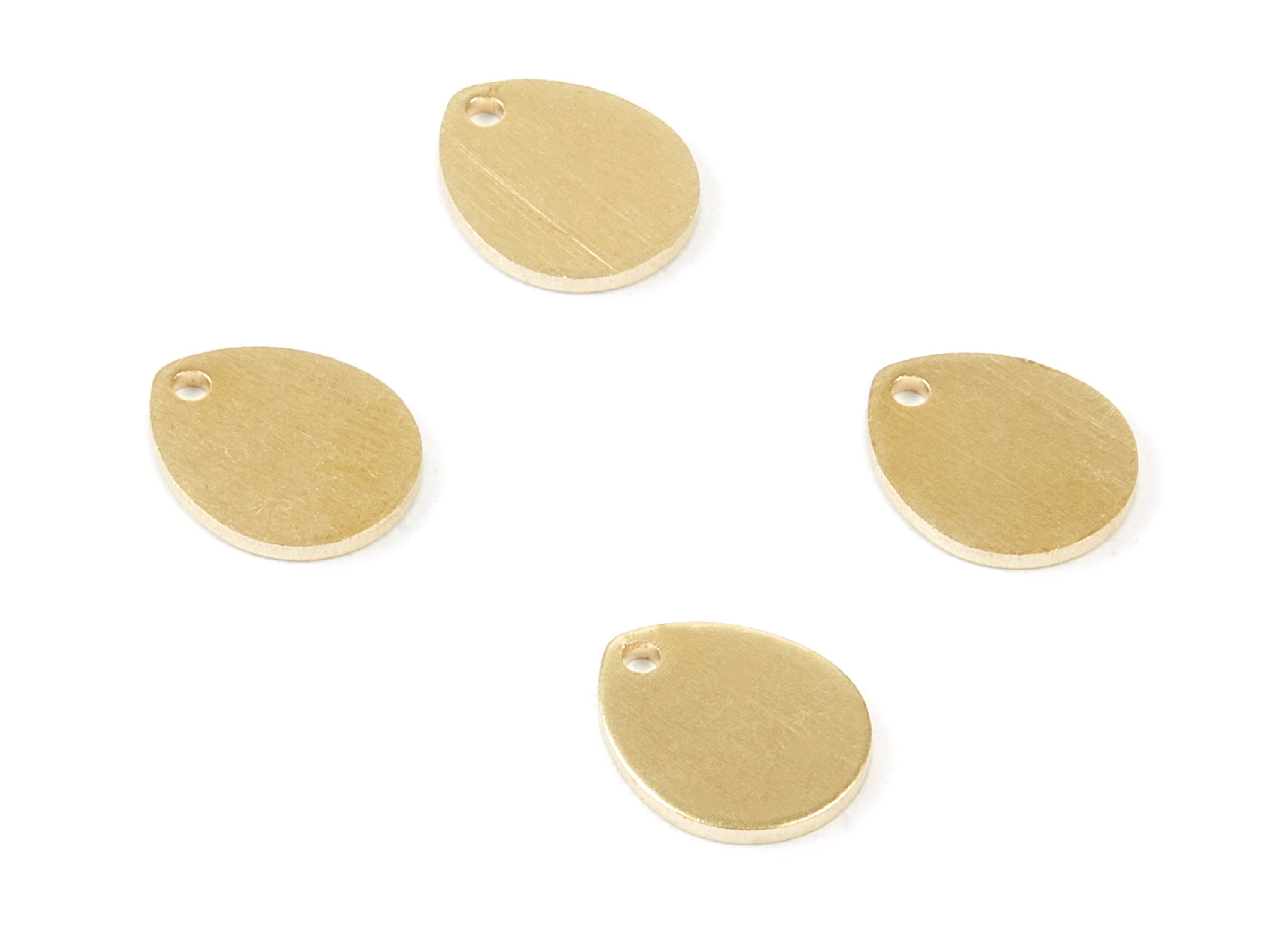 Personalized stamping blank - Brass Oval Charms - Oval Raw Brass Pendant - Earring Findings - Jewelry Supplies - 12x10x1mm - PP1759 - DOMEDBAZAAR