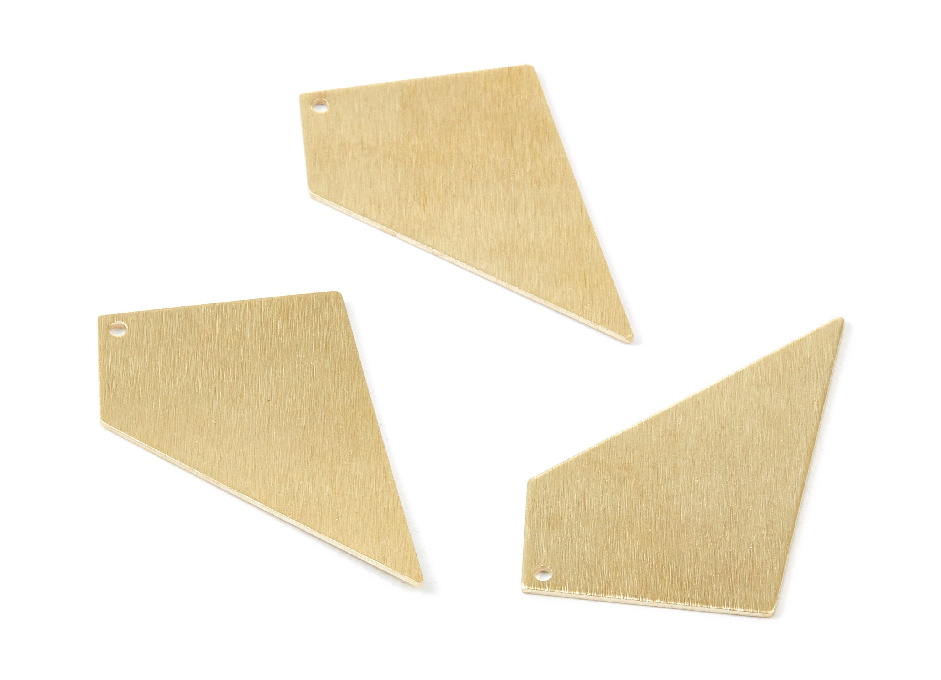 Brass Textured Irregular Charms - Textured Irregular Shape Raw Brass Pendant - Jewelry Supplies - 41.5x23.5x0.8mm - PP1770 - DOMEDBAZAAR