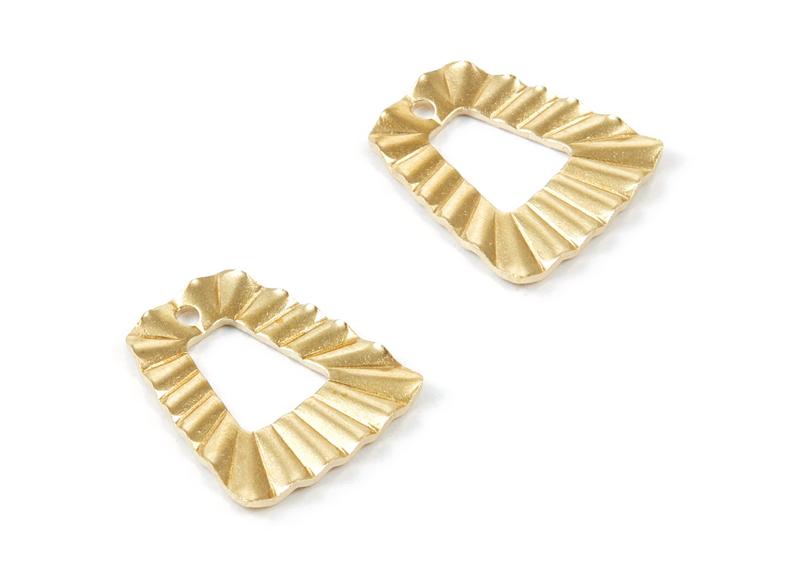Brass Geometric Charms - Geometric Ladder Raw Brass Pendant - Earring Findings - Jewelry Supplies - 21x18.7x1.66mm - PP1755 - DOMEDBAZAAR
