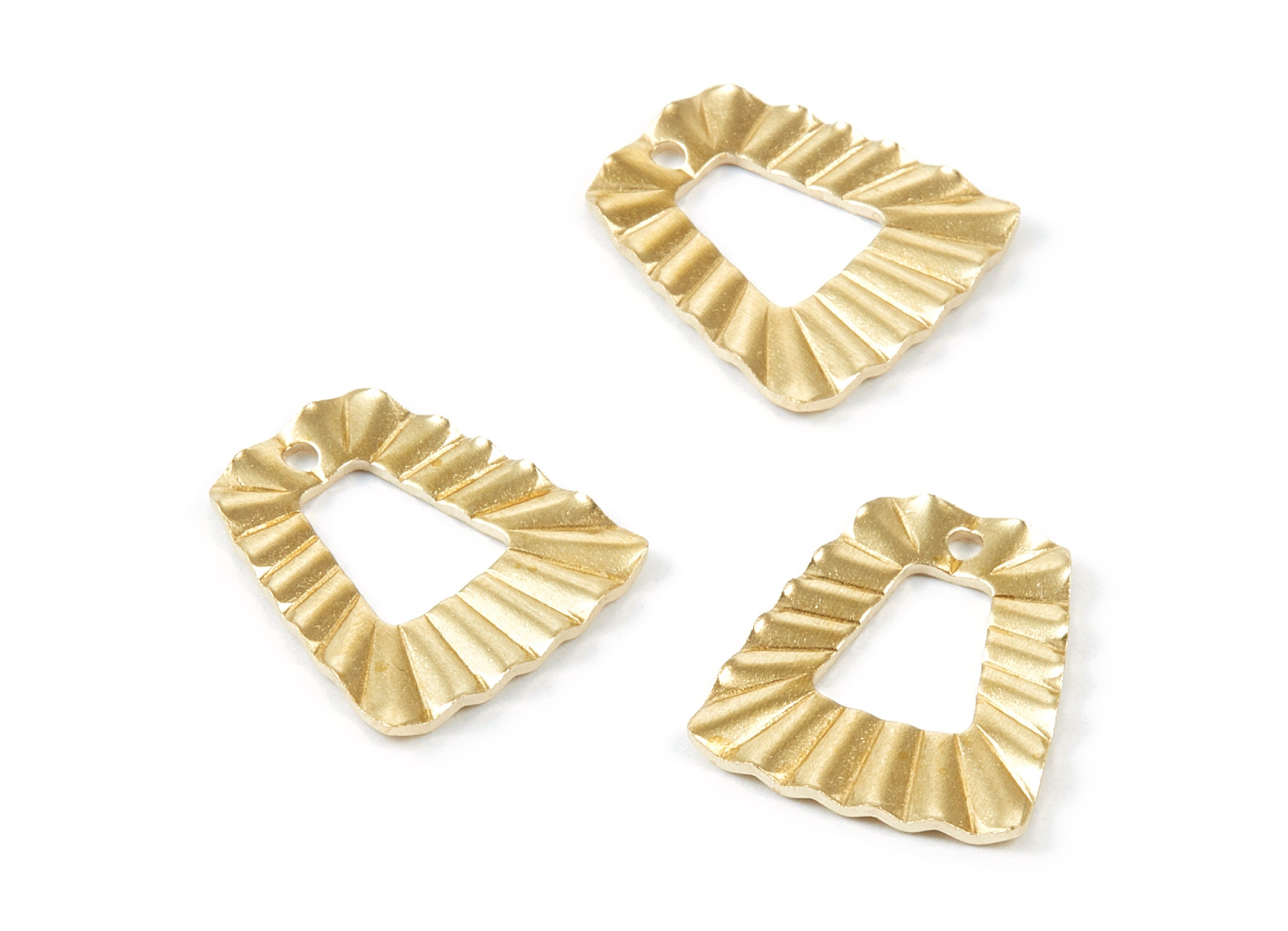 Brass Geometric Charms - Geometric Ladder Raw Brass Pendant - Earring Findings - Jewelry Supplies - 21x18.7x1.66mm - PP1755 - DOMEDBAZAAR