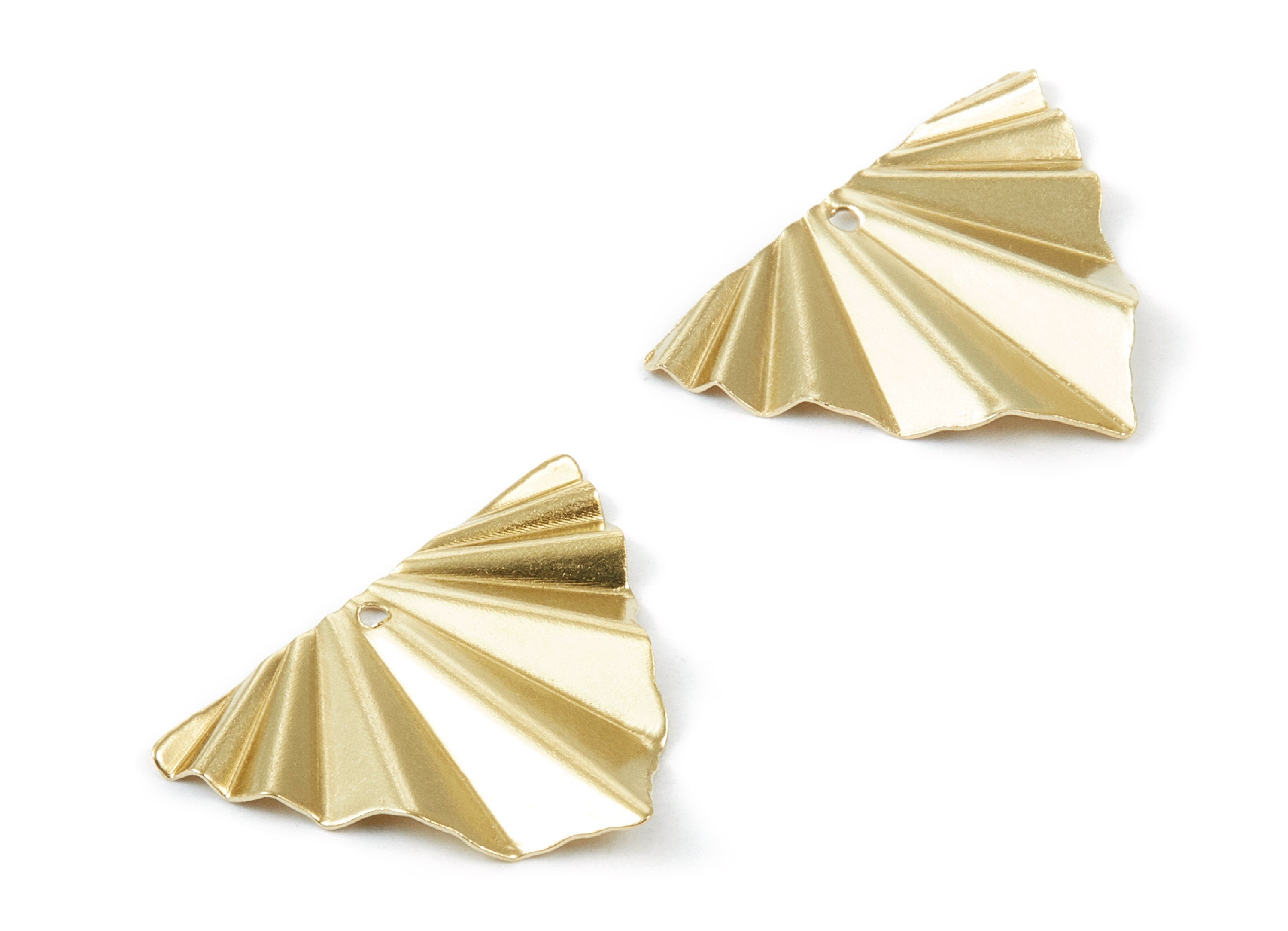 Brass Triangle Charms - Triangle Raw Brass Pendant - Brass Earring Findings - Jewelry Supplies - 28.83x21.88x0.33mm - PP1812 - DOMEDBAZAAR