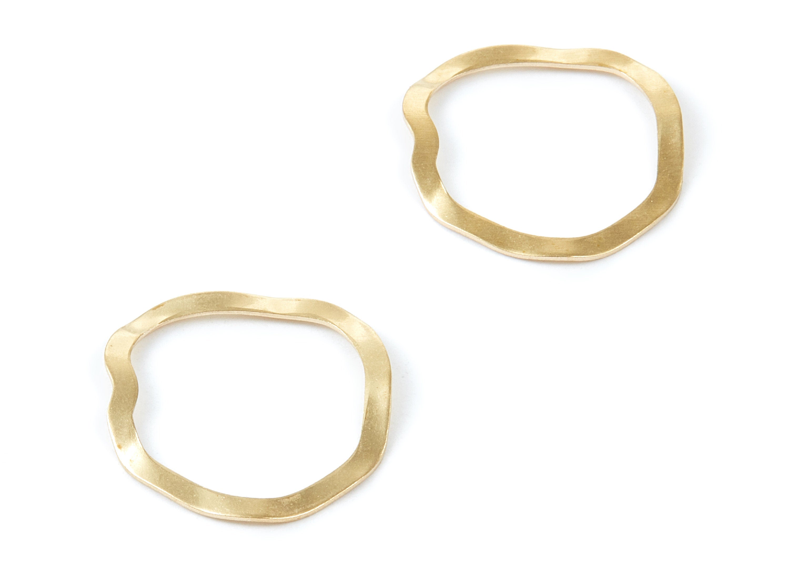 Brass Grooved Charms - Grooved Circle Raw Brass Pendant - Earring Findings - Jewelry Supplies - 24,34x25,34x0,78mm - PP1960 - DOMEDBAZAAR