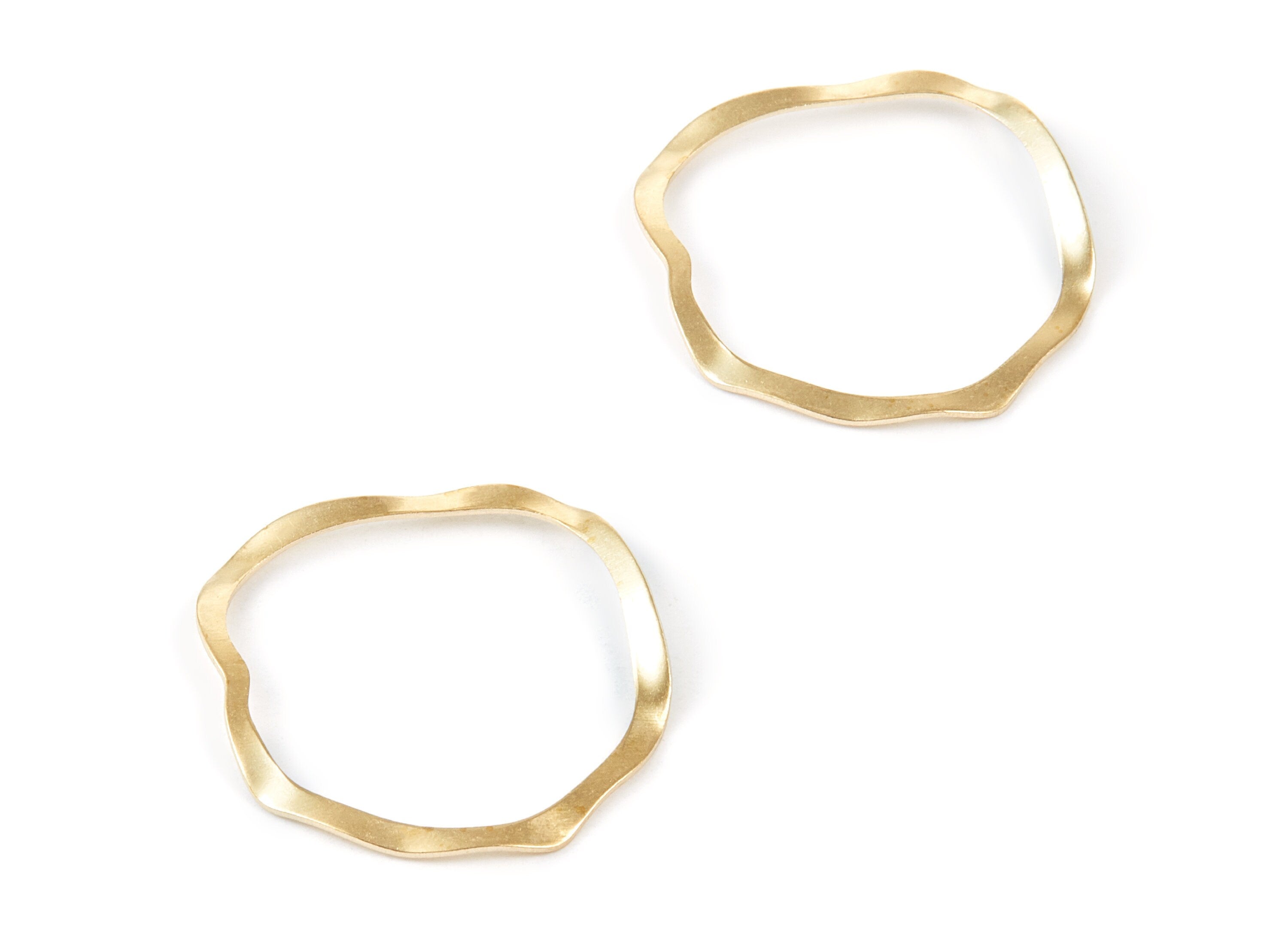 Brass Grooved Charms - Grooved Circle Raw Brass Pendant - Earring Findings - Jewelry Supplies - 27,44x27,7x0,8mm - PP1959 - DOMEDBAZAAR