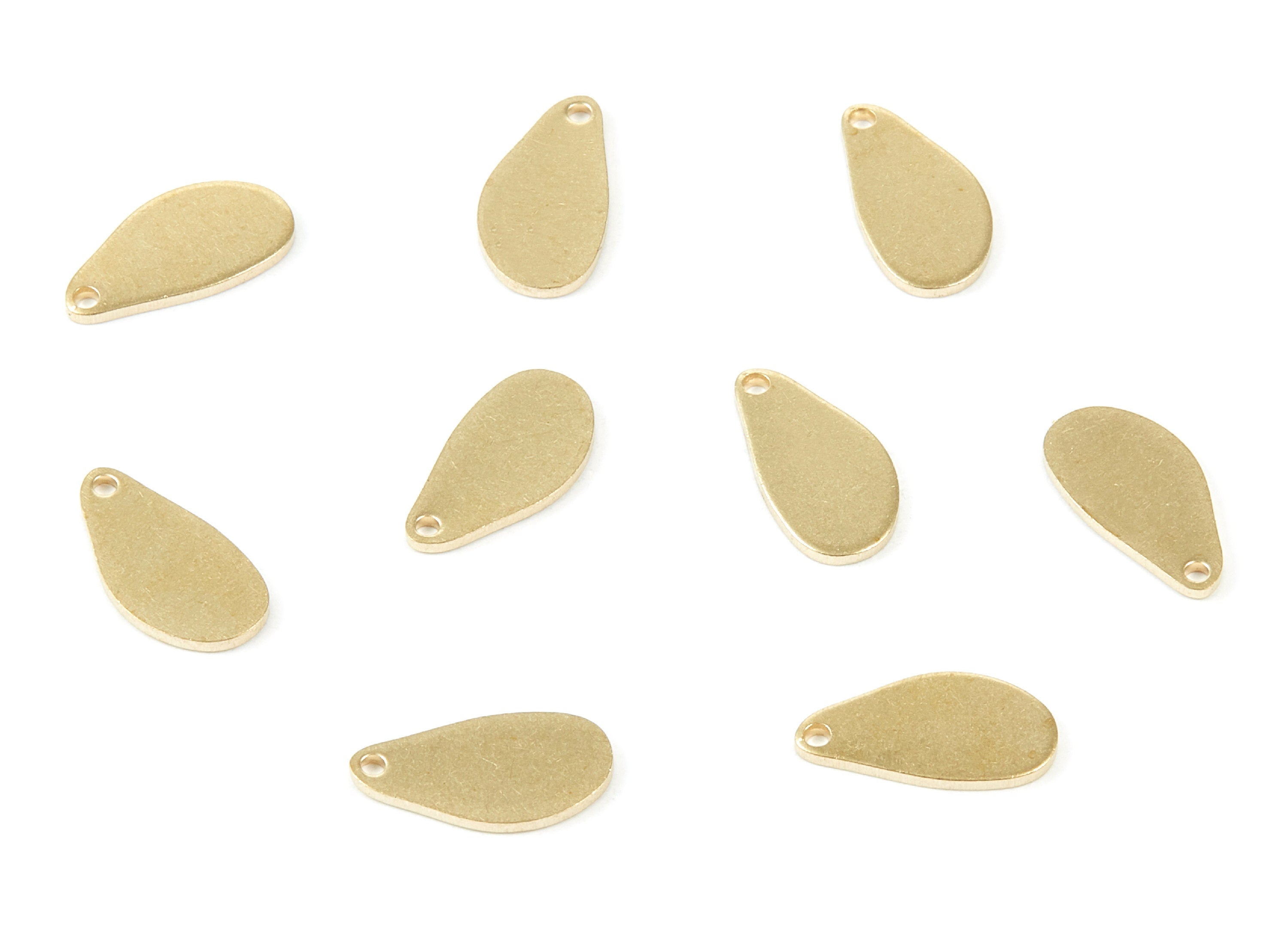 Personalized stamping blank - Brass Oval Charms - Oval Raw Brass Pendant - Earring Findings - Jewelry Supplies - 14.39x7.5x0.8mm - PP1965 - DOMEDBAZAAR