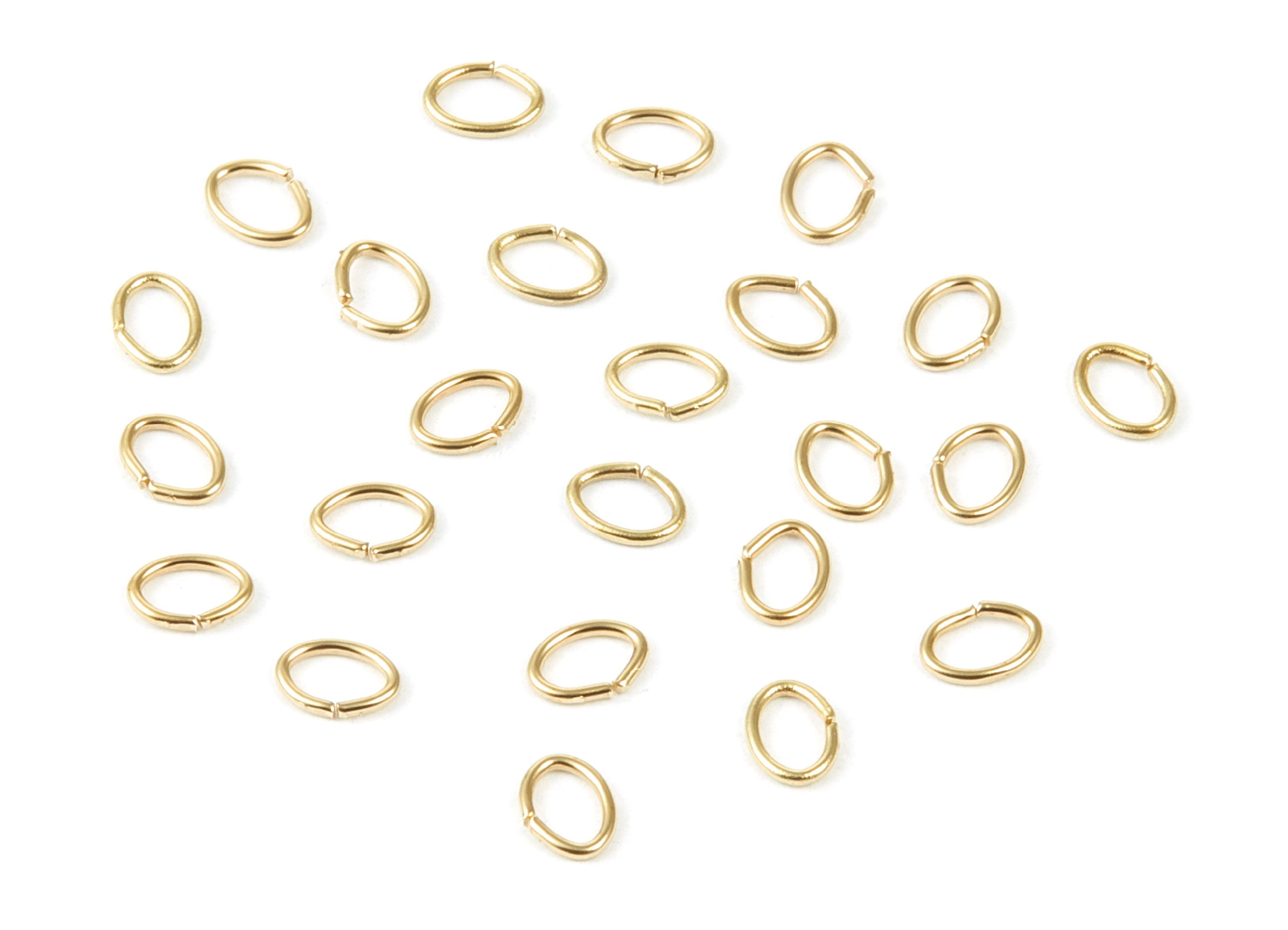 Brass Open Jump Rings - 5x4x0.7mm - Raw Brass Open Jump Rings - Jewelry Supplies - PP1564 - DOMEDBAZAAR