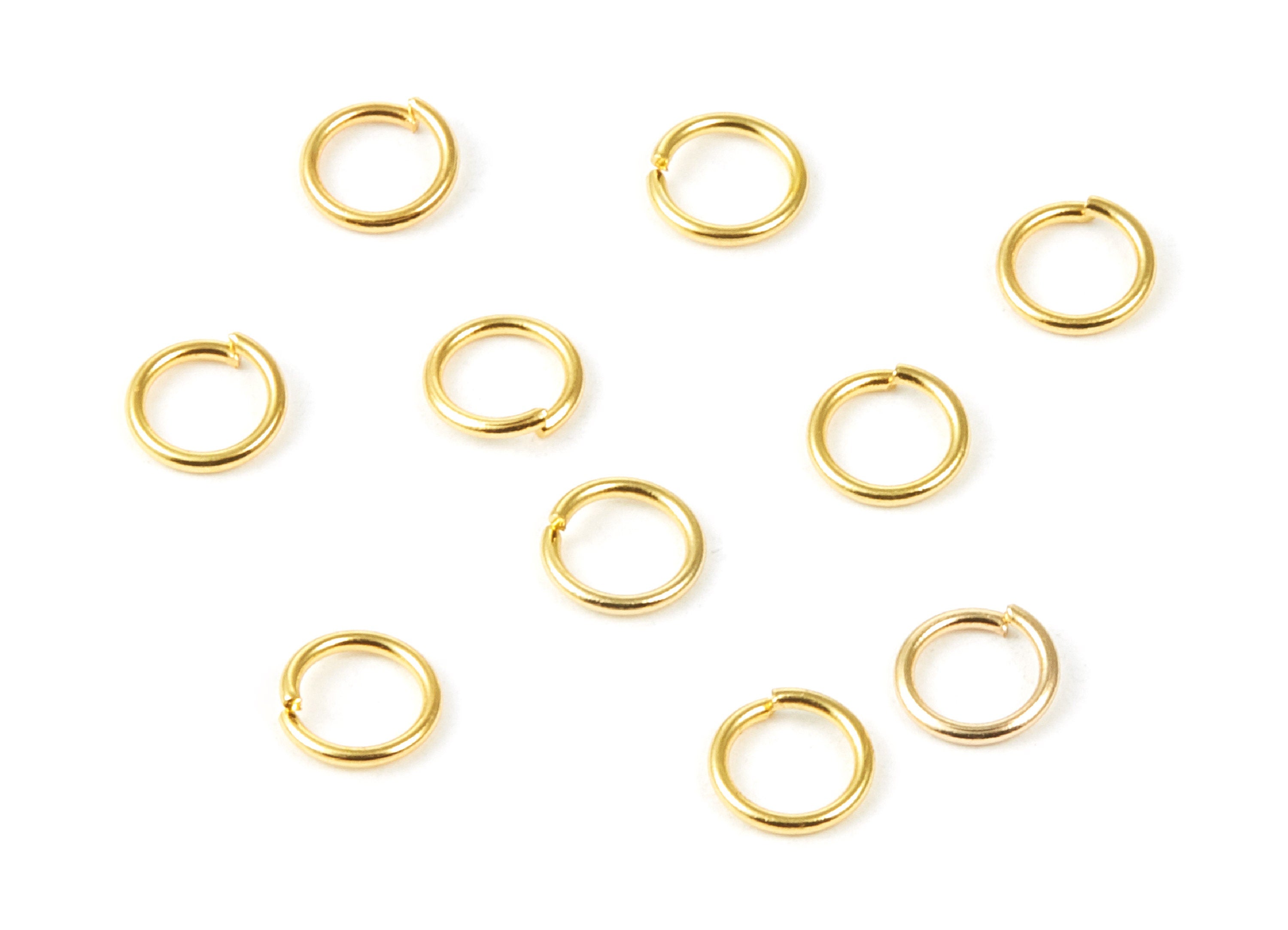 Brass Open Jump Rings - 6x0.8mm - Gold Tone Plated - Brass Open Jump Rings - Jewellery Supplies - PP1622G - DOMEDBAZAAR