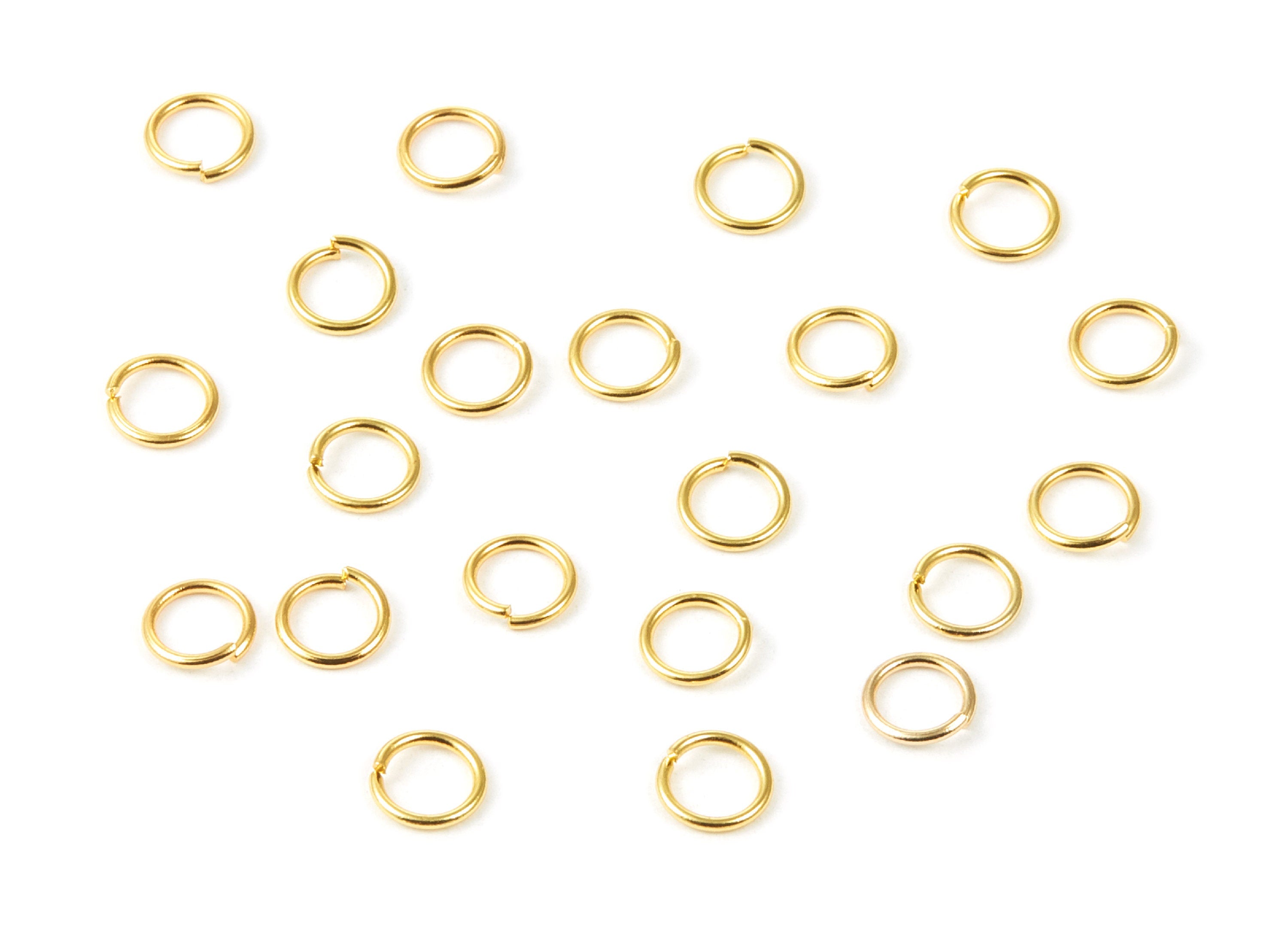Brass Open Jump Rings - 6x0.8mm - Gold Tone Plated - Brass Open Jump Rings - Jewellery Supplies - PP1622G - DOMEDBAZAAR
