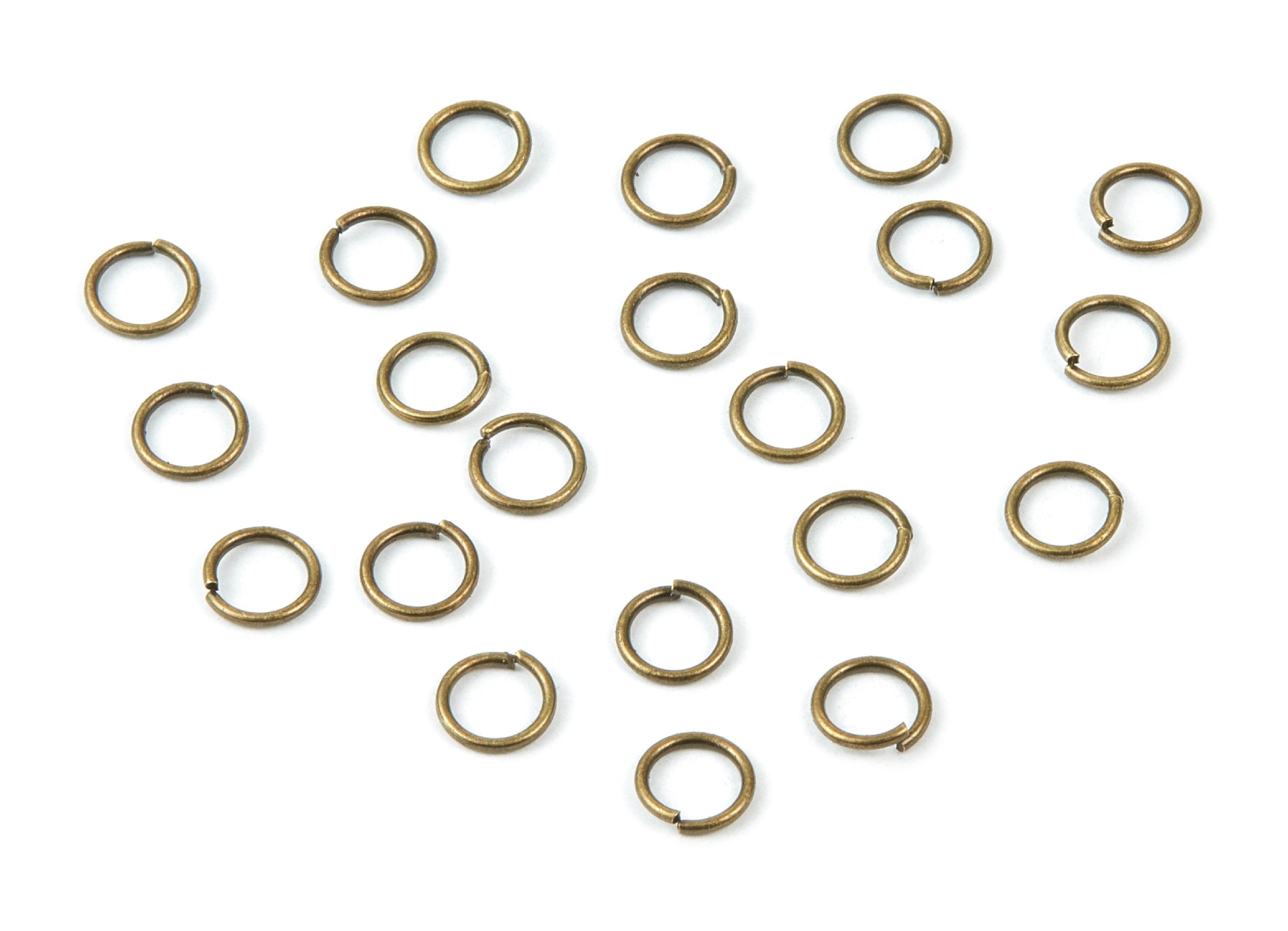 Brass Open Jump Rings - 6x0.8mm - Antique Bronze Tone Plated - Brass Open Jump Rings - Jewelry Supplies - PP1622AB - DOMEDBAZAAR