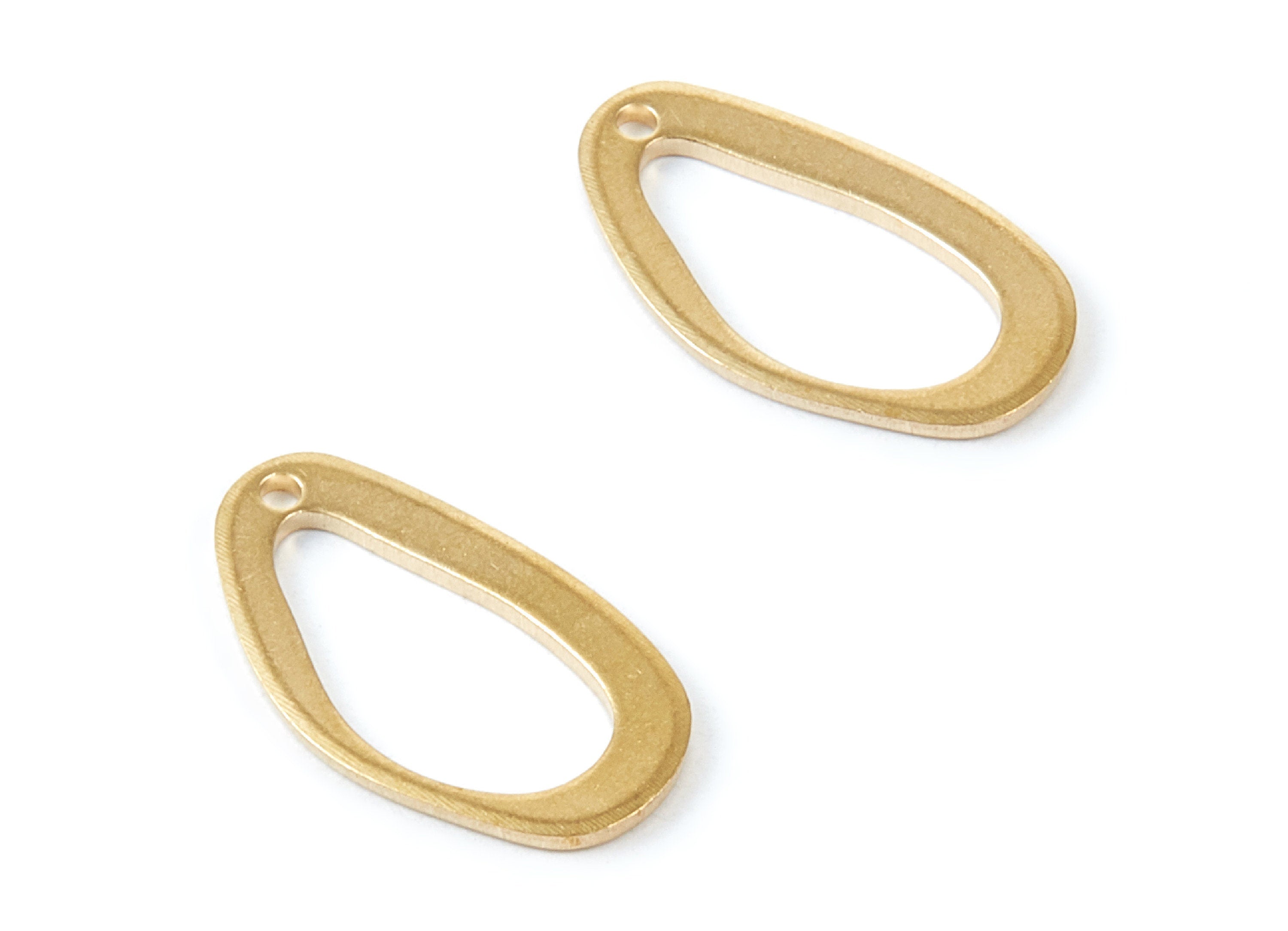 Brass Irregular Charms - Irregular Oval Shaped Raw Brass Pendants - Earring Findings - Jewelry Supplies - 19x10,92x1mm - PP1966 - DOMEDBAZAAR