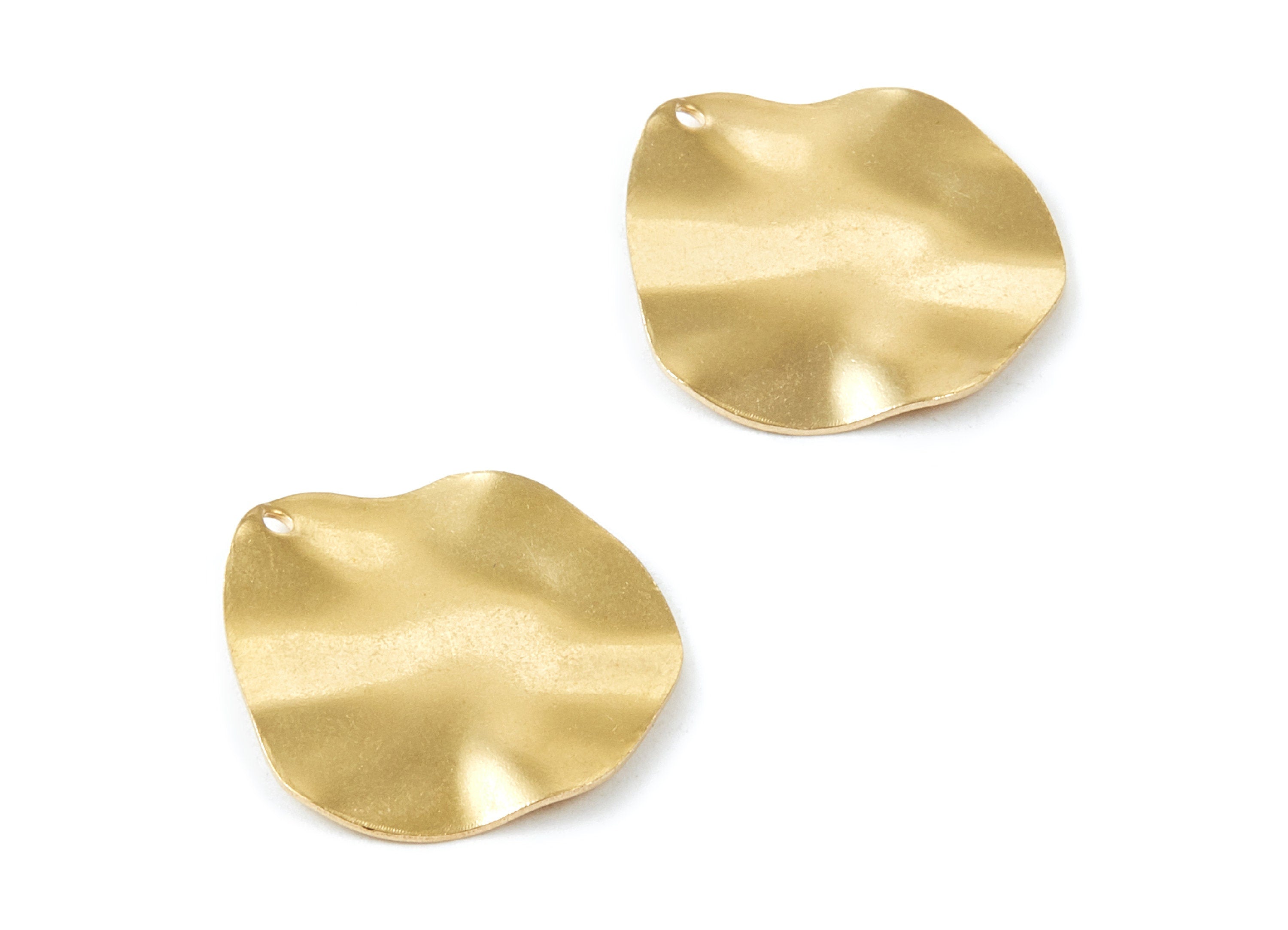 Brass Round Charms - Circle Raw Brass Pendant - Earring Findings - Jewelry Supplies - 21,7x20,9x0,88mm - PP1961 - DOMEDBAZAAR