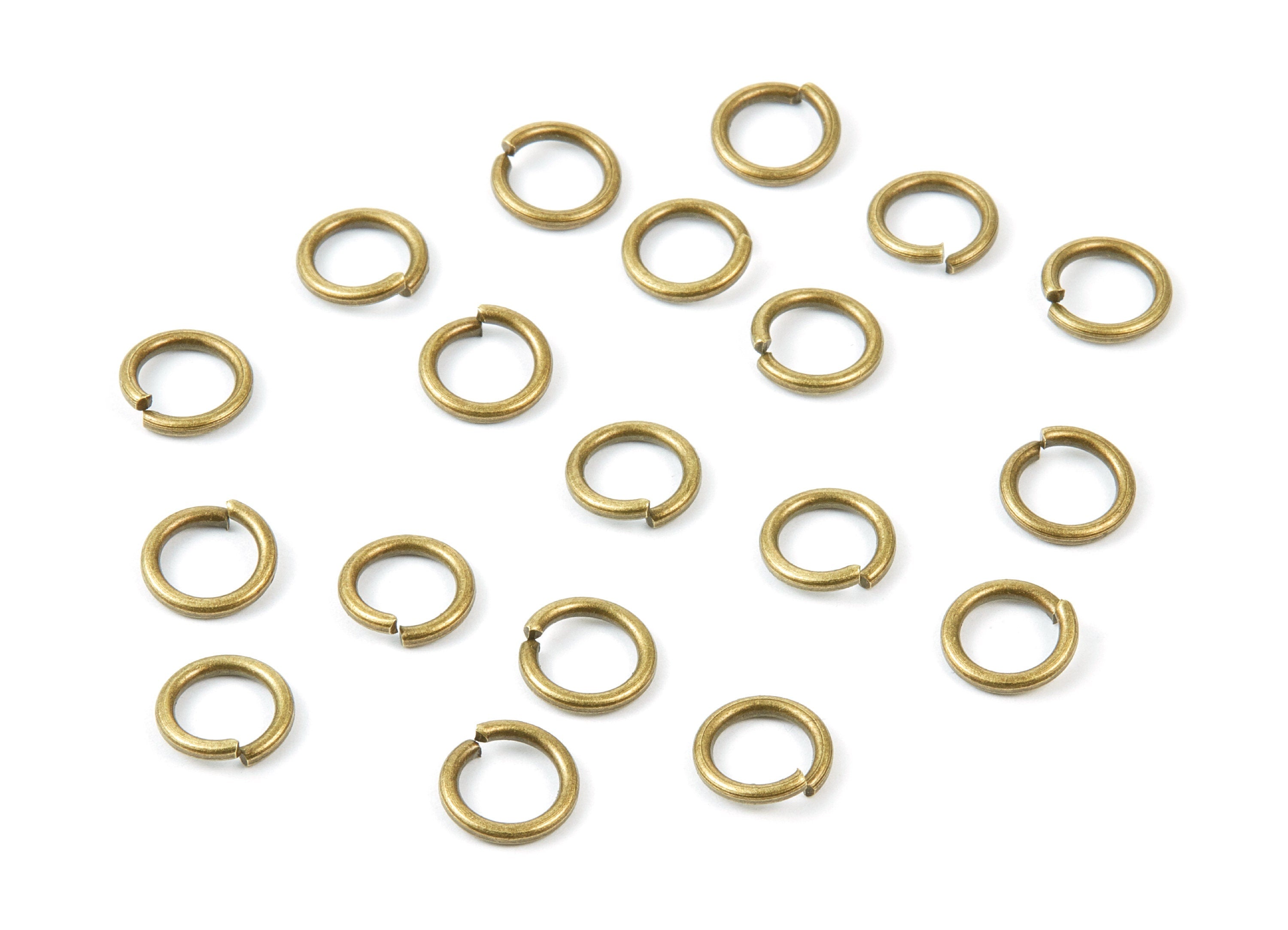 Brass Open Jump Rings - 10x1.5mm - Antique Bronze Tone Plated - Brass Open Jump Rings - Jewelry Supplies - PP1620AB - DOMEDBAZAAR