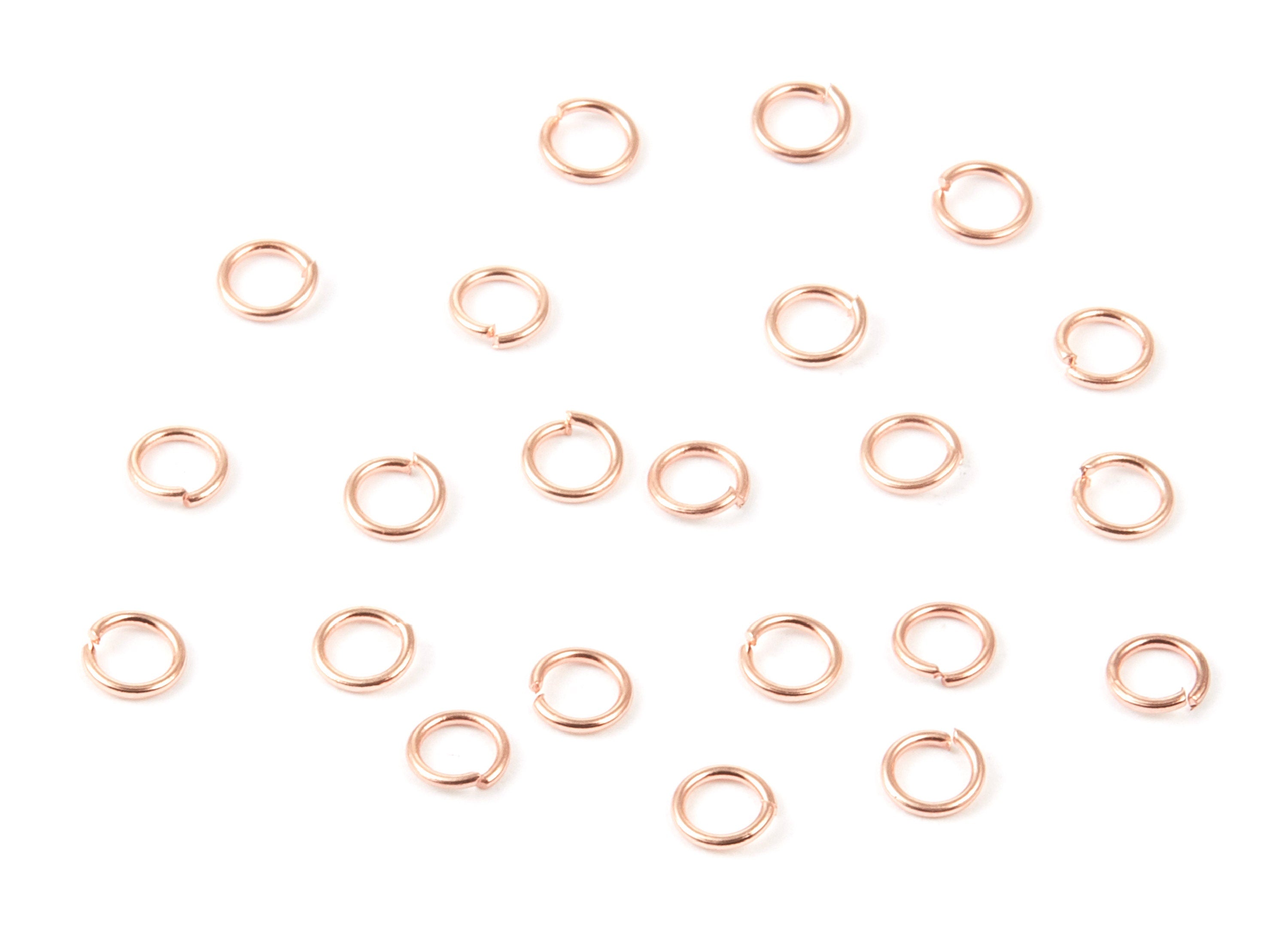 Brass Open Jump Rings - 4x0.6mm - Rose Tone Plated - Brass Open Jump Rings - Jewelry Supplies - PP1627R - DOMEDBAZAAR