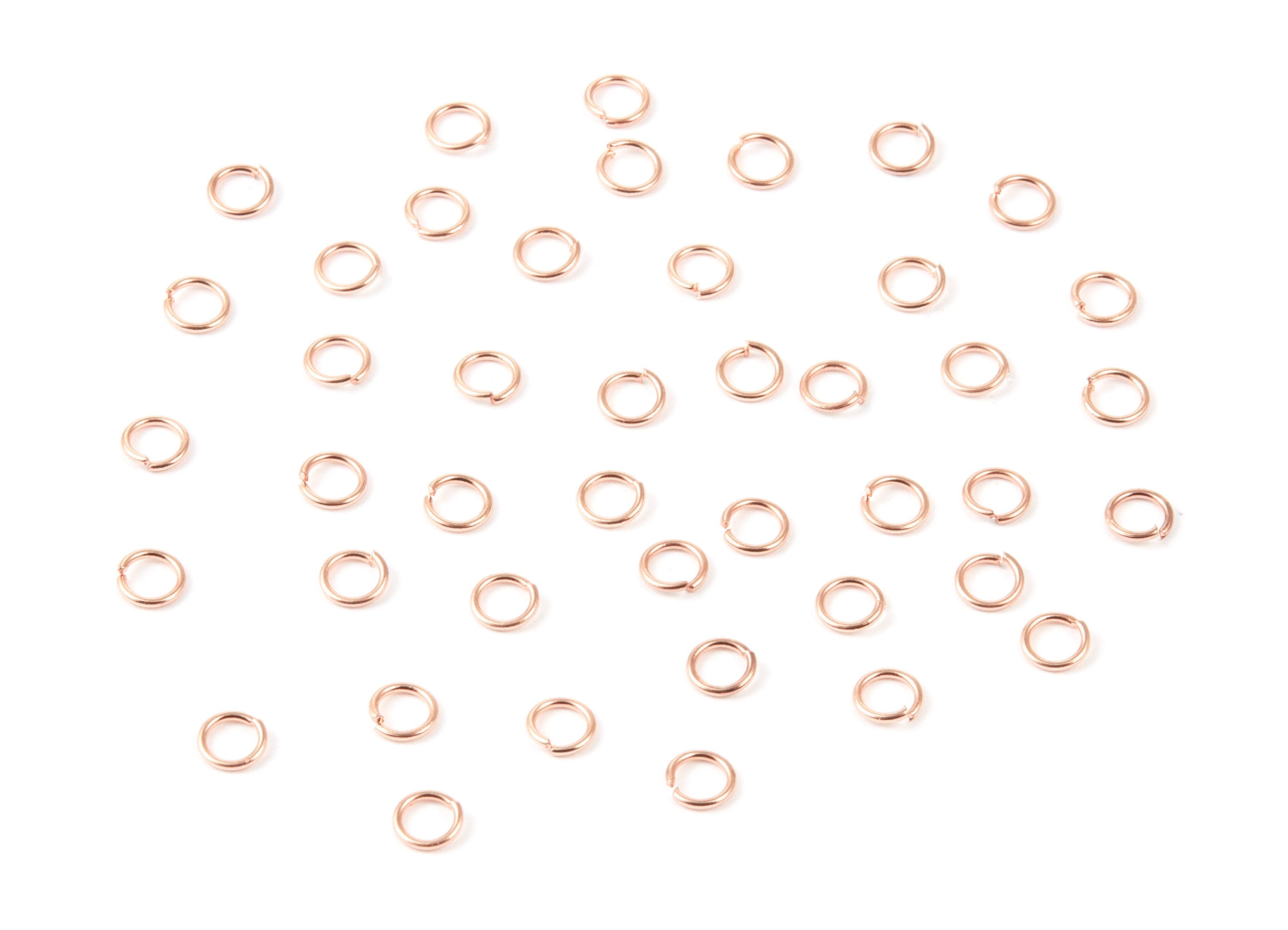 Brass Open Jump Rings - 4x0.6mm - Rose Tone Plated - Brass Open Jump Rings - Jewelry Supplies - PP1627R - DOMEDBAZAAR