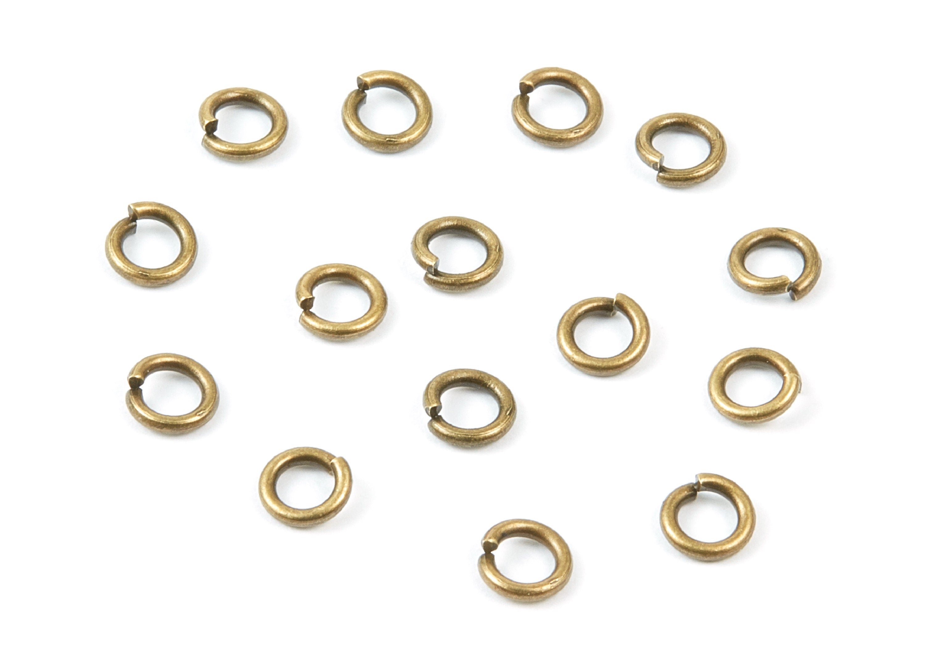Brass Open Jump Rings - 5x1mm - Antique Bronze Tone Plated - Brass Open Jump Rings - Jewelry Supplies - PP1618AB - DOMEDBAZAAR