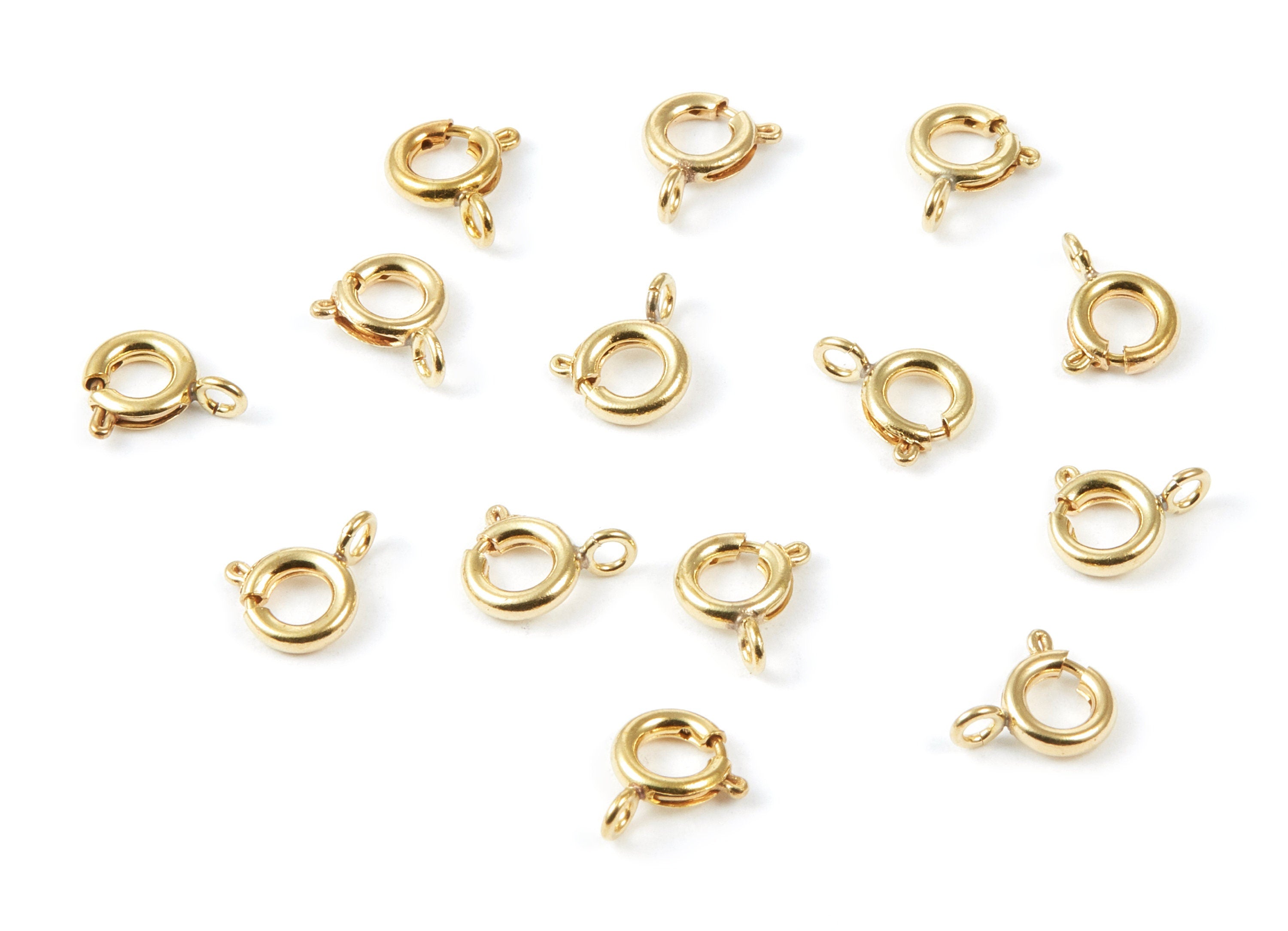 Brass Parrot Clasp - 6mm - Raw Brass Round Trigger Clasps - Jewelry Supplies - 9,17mm x 7,4mm - PP1689 - DOMEDBAZAAR