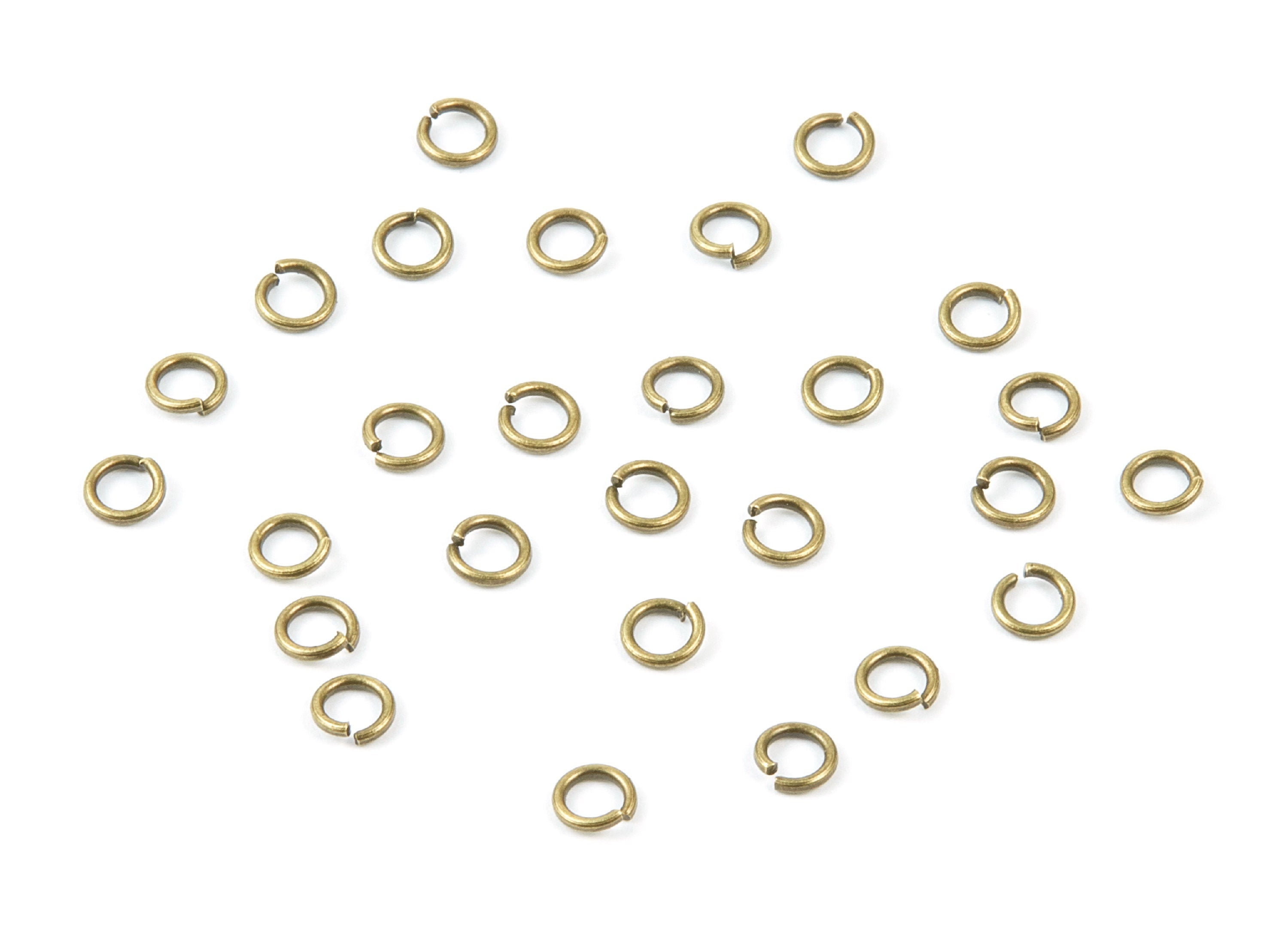 Brass Open Jump Rings - 4x0.7mm - Antique Bronze Tone Plated - Earring Findings - Jewellery Supplies - PP1633AB - DOMEDBAZAAR