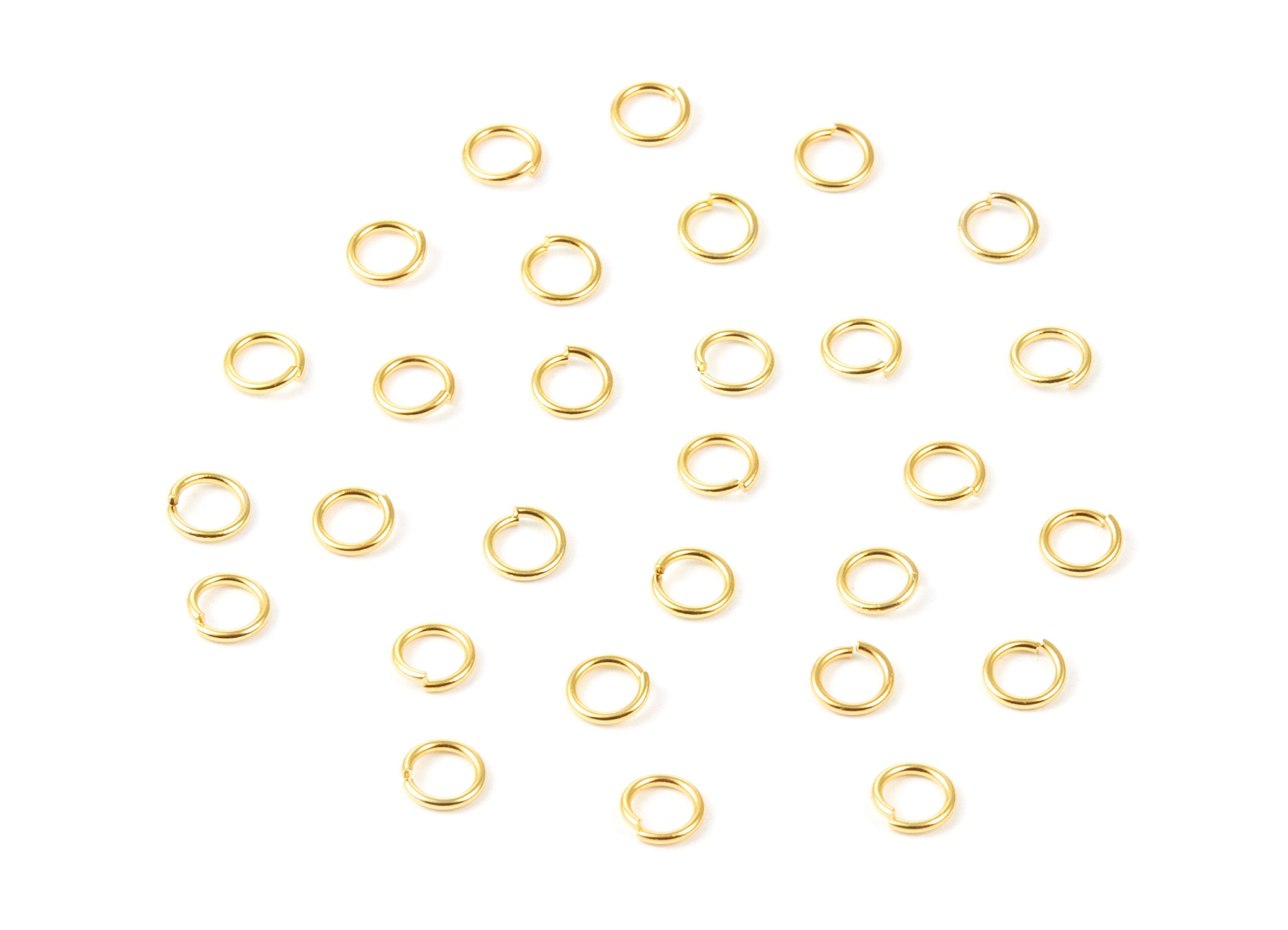 Brass Open Jump Rings - 5x0.7mm - Gold Tone Plated - Brass Open Jump Rings - Jewellery Supplies - PP1592G - DOMEDBAZAAR