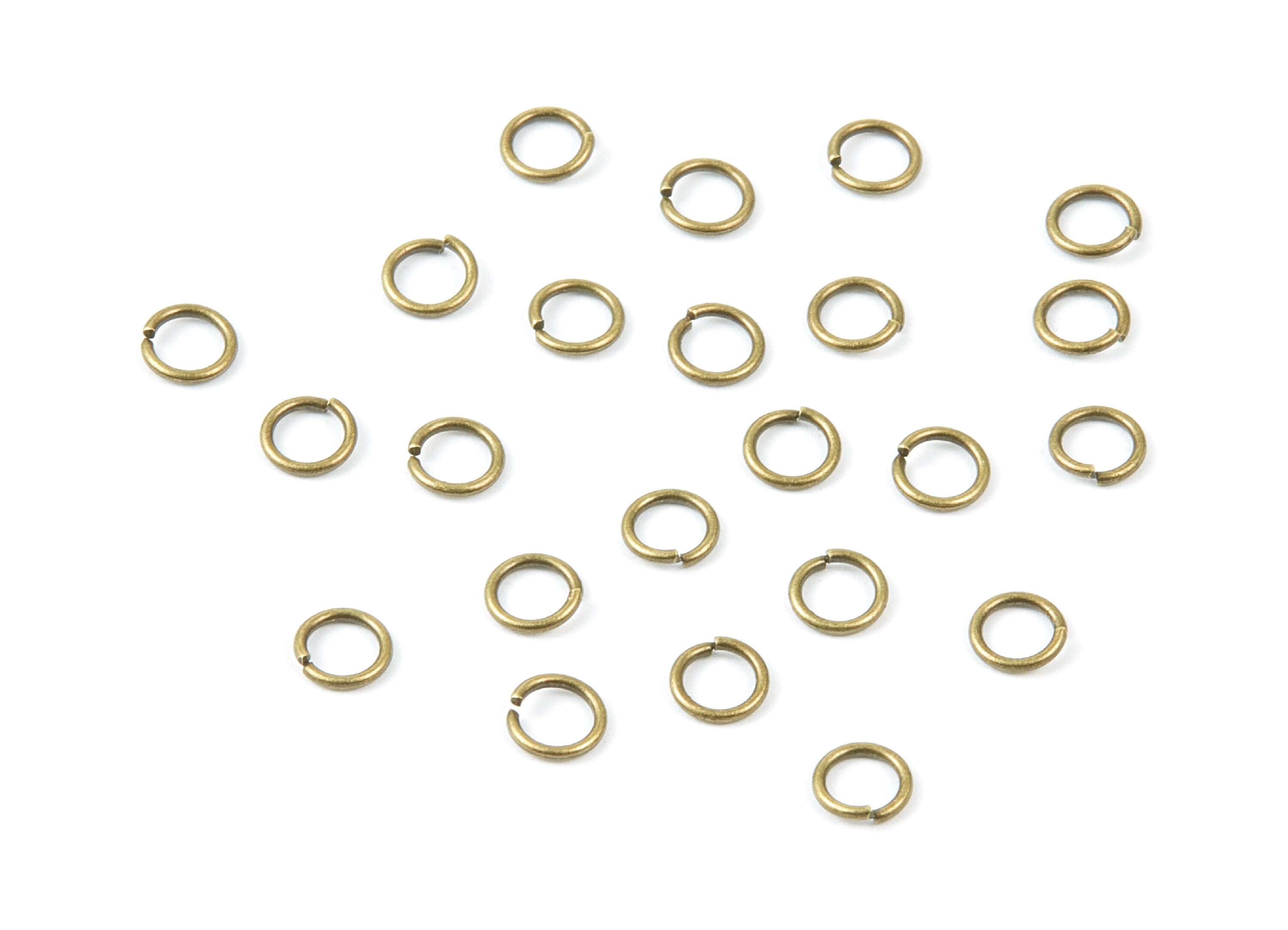 Brass Open Jump Rings - 5x0.7mm - Antique Bronze Tone Plated - Brass Open Jump Rings - Jewelry Supplies - PP1592AB - DOMEDBAZAAR