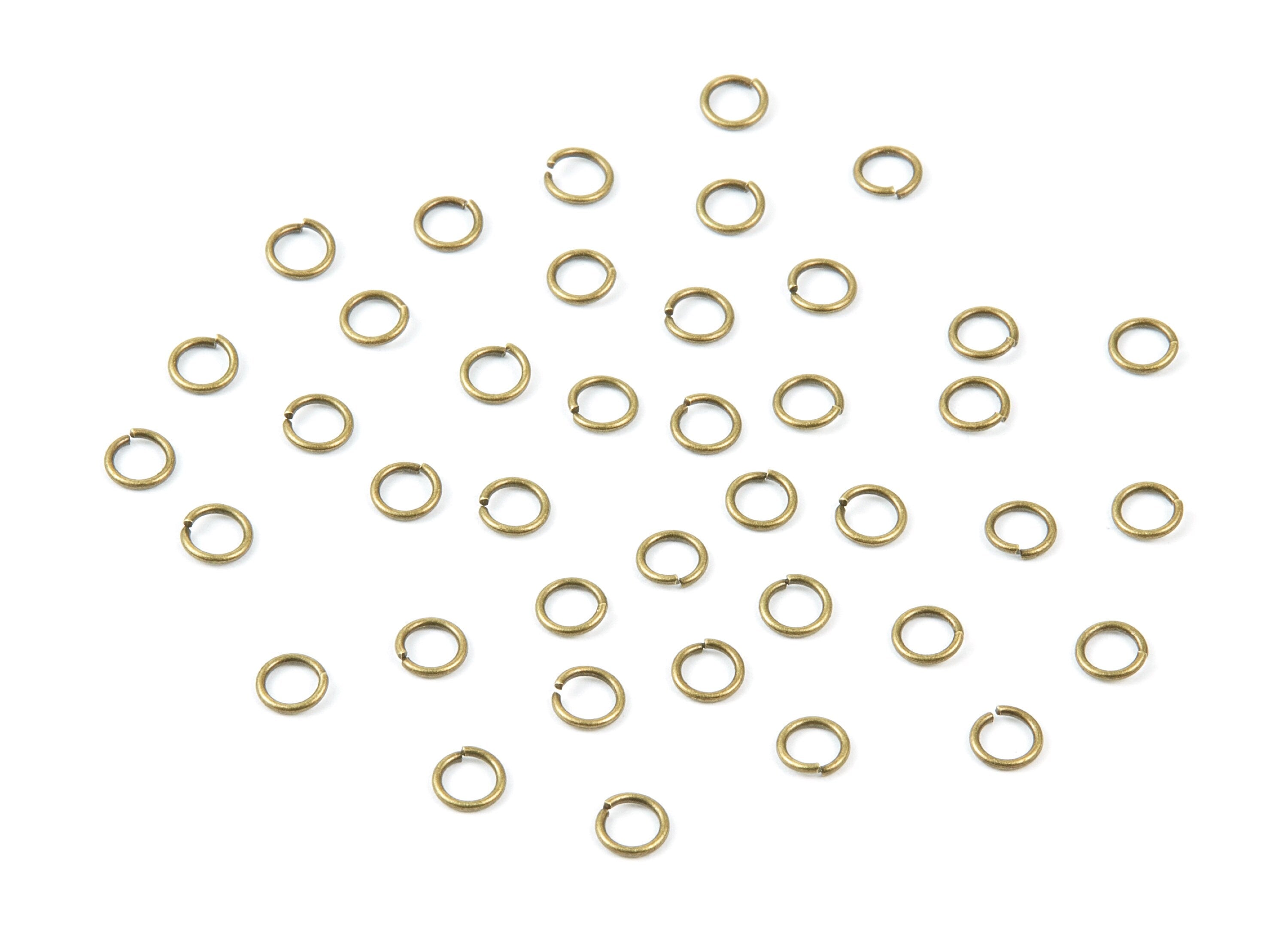 Brass Open Jump Rings - 5x0.7mm - Antique Bronze Tone Plated - Brass Open Jump Rings - Jewelry Supplies - PP1592AB - DOMEDBAZAAR