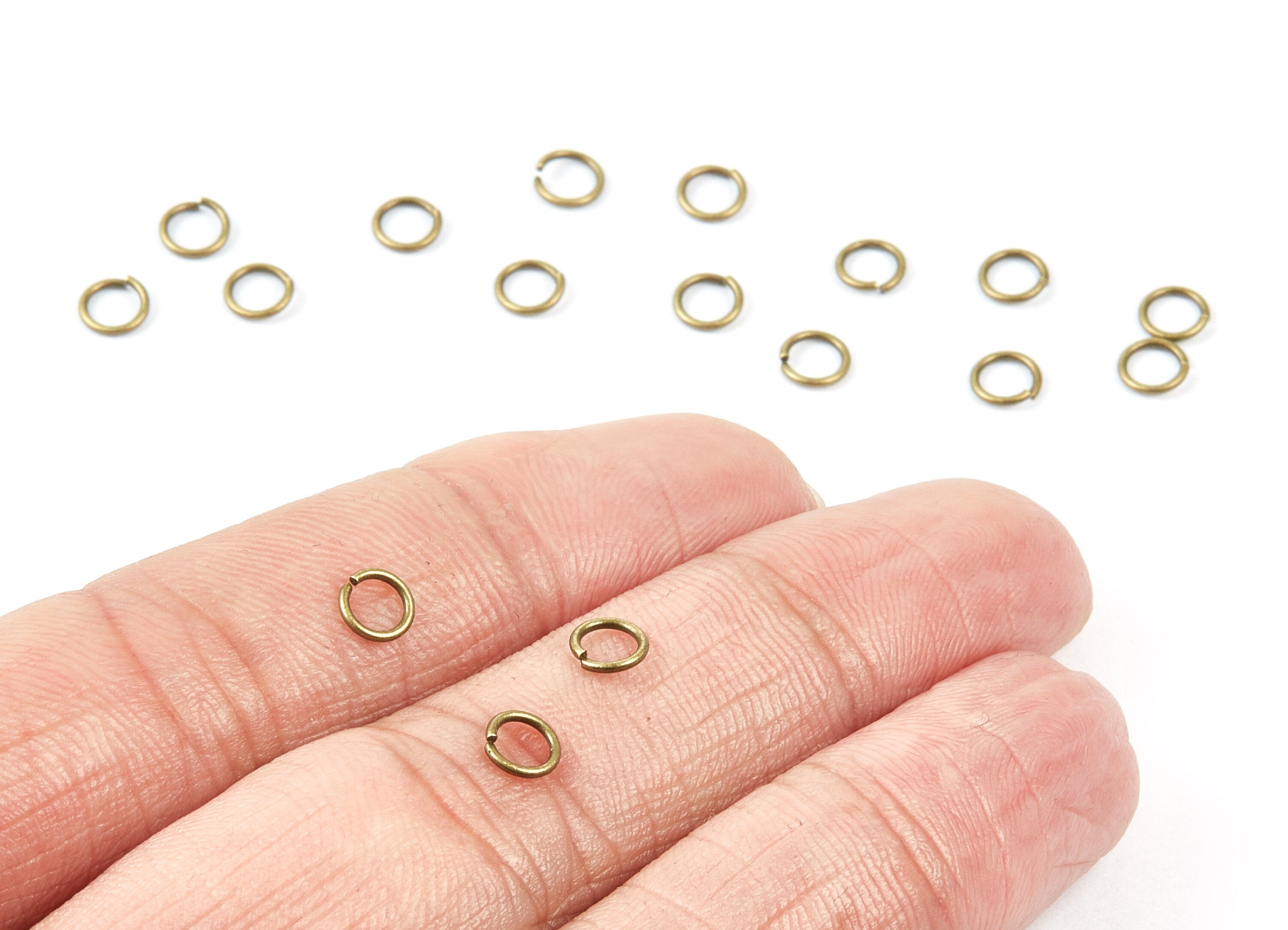 Brass Open Jump Rings - 5x0.7mm - Antique Bronze Tone Plated - Brass Open Jump Rings - Jewelry Supplies - PP1592AB - DOMEDBAZAAR