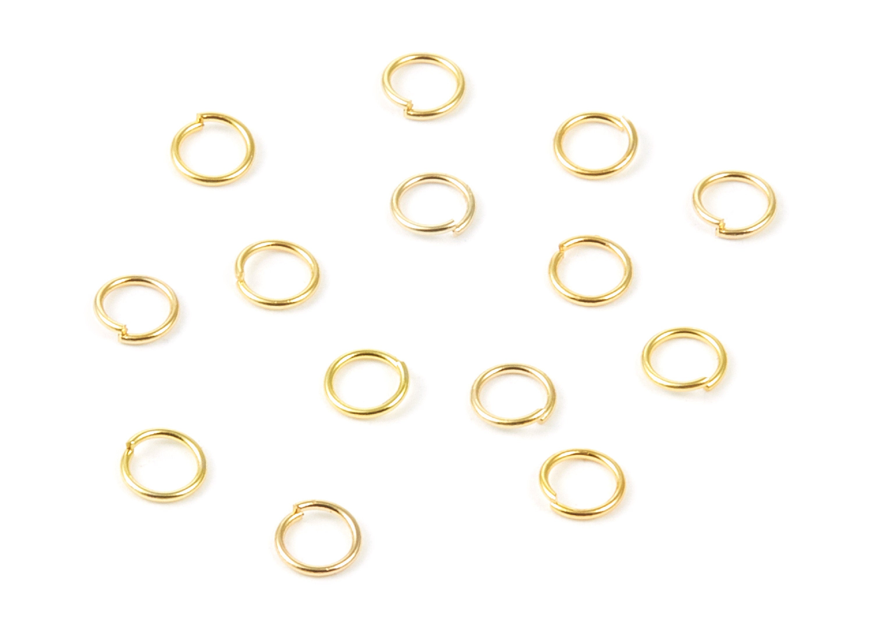 Brass Open Jump Rings - 4x0.5mm - Gold Tone Plated - Brass Open Jump Rings - Jewelry Supplies - PP1578G - DOMEDBAZAAR
