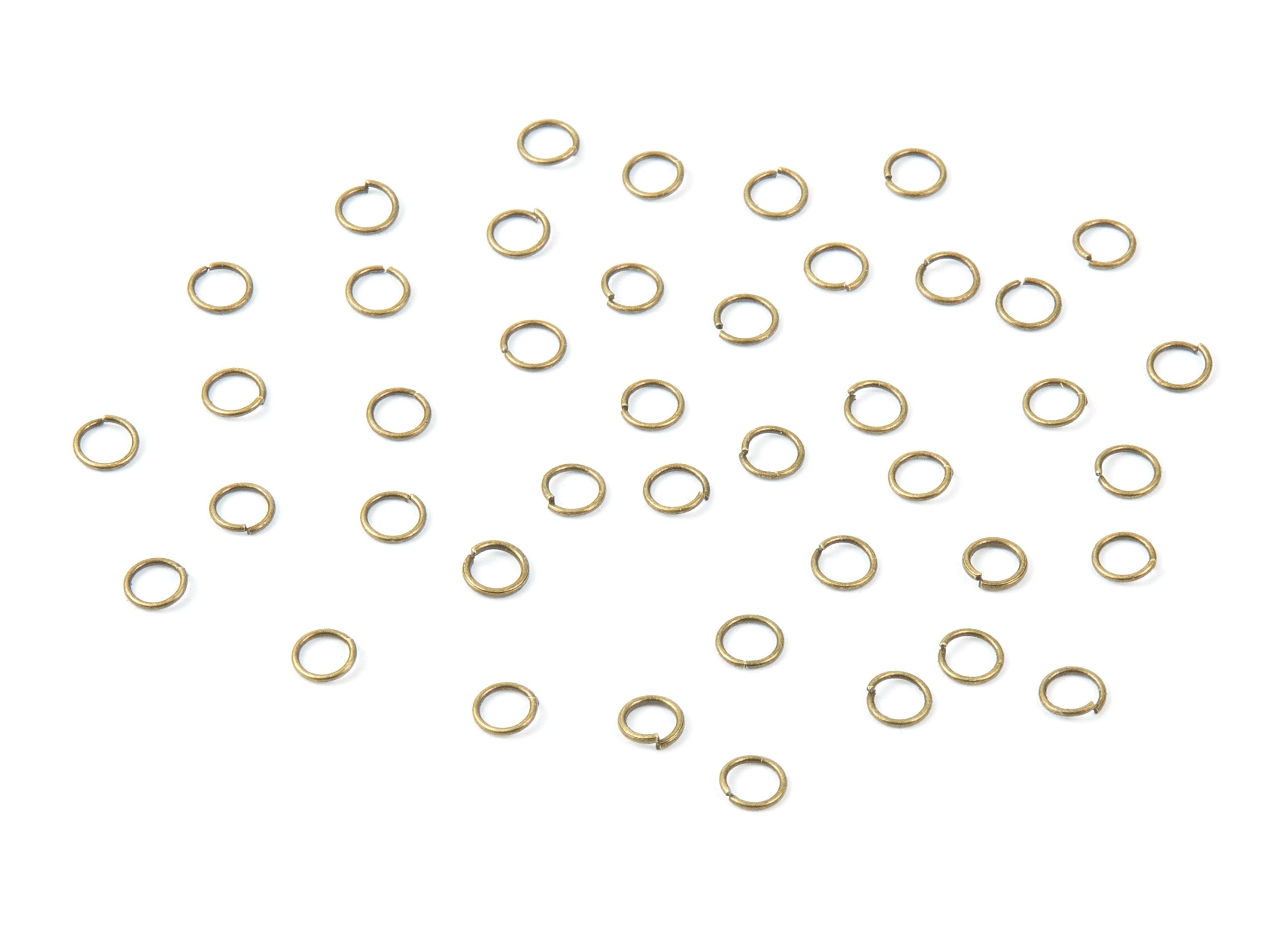 Brass Open Jump Rings - 4x0.5mm - Antique Bronze Tone Plated - Brass Open Jump Rings - Jewelry Supplies - PP1578AB - DOMEDBAZAAR