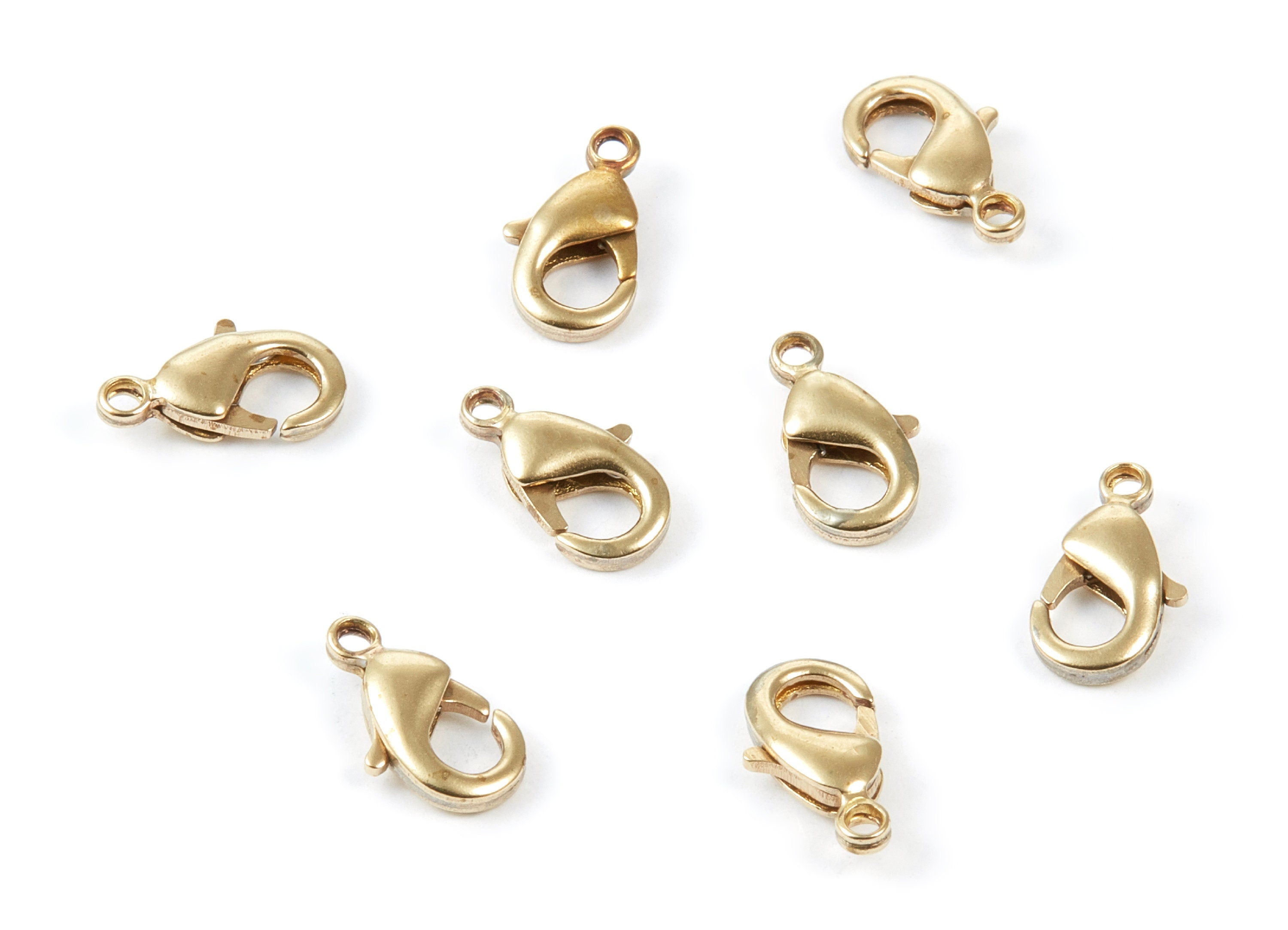Brass Parrot Clasp - 902 Raw Brass Lobster Claw Clasps - Jewelry Supplies - 12mm x 6,45mm - PP1656 - DOMEDBAZAAR
