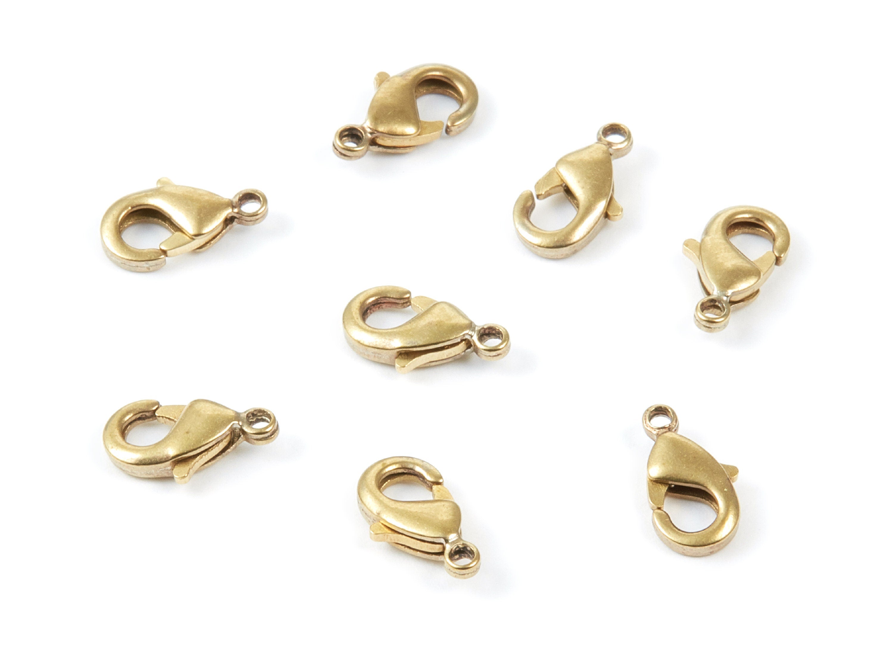 Brass Parrot Clasp - 901 Raw Brass Lobster Claw Clasps - Jewelry Supplies - 10x5,24mm - PP1658 - DOMEDBAZAAR