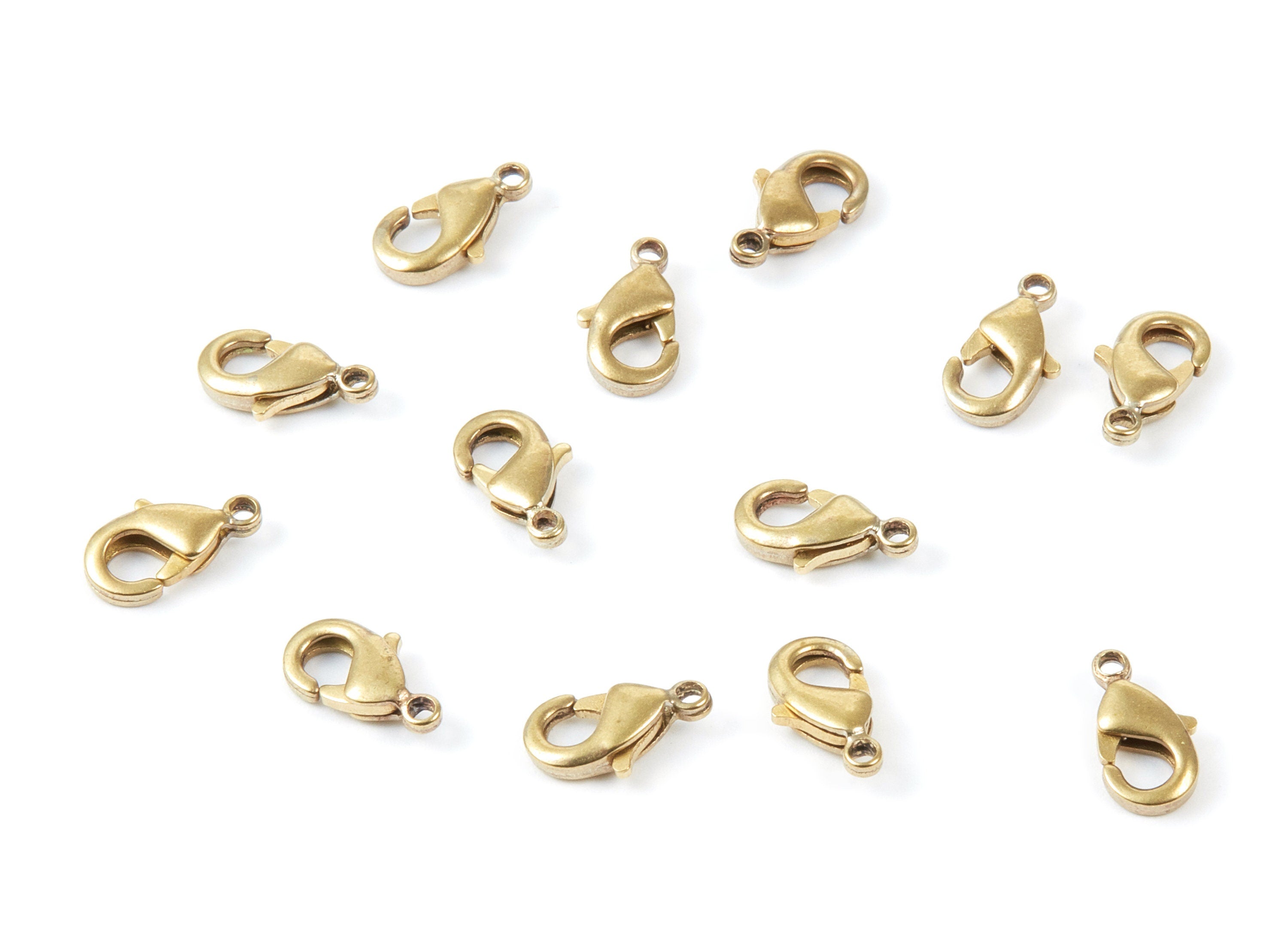 Brass Parrot Clasp - 901 Raw Brass Lobster Claw Clasps - Jewelry Supplies - 10x5,24mm - PP1658 - DOMEDBAZAAR