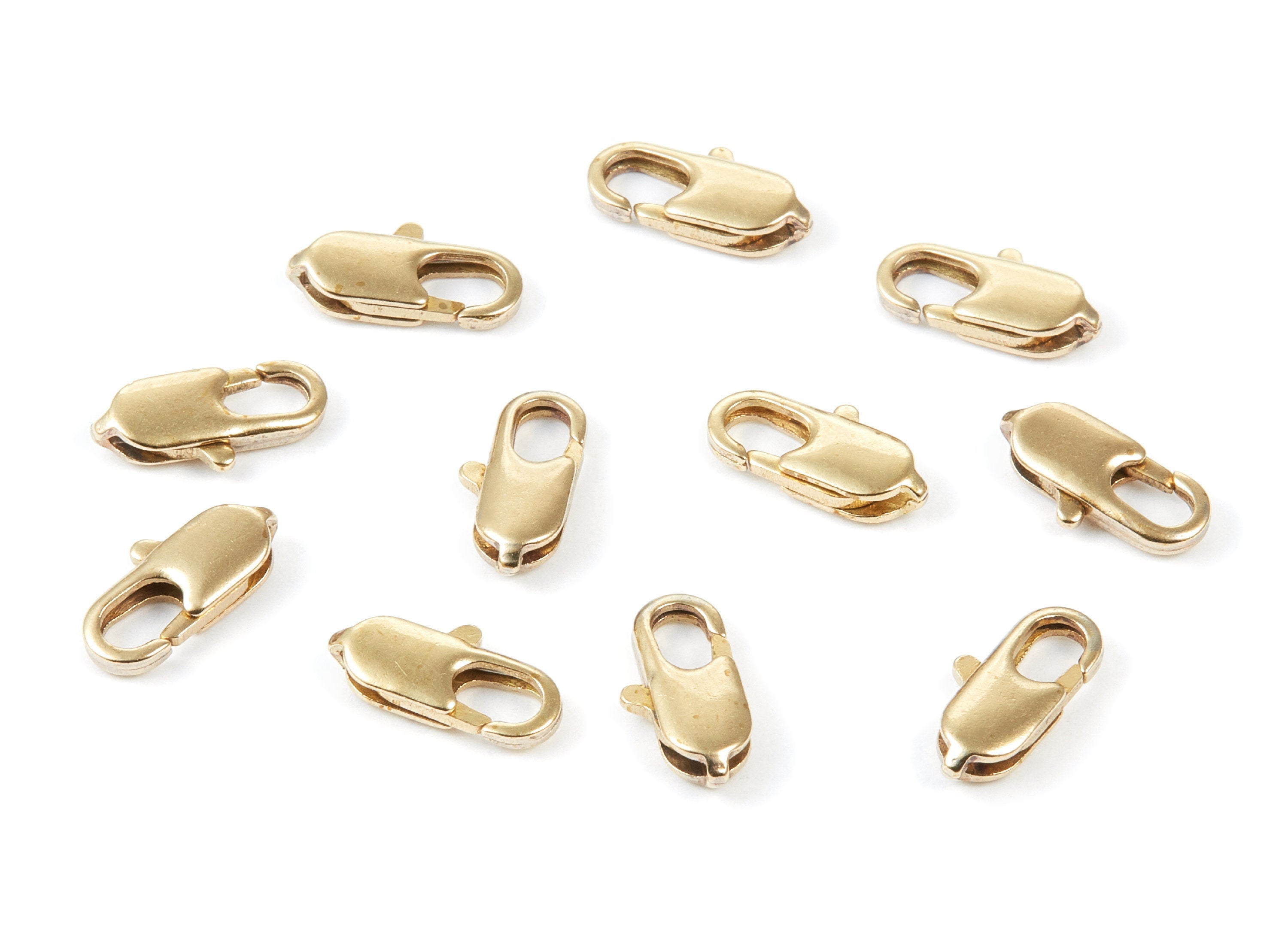 Brass Parrot Clasp - 803 Raw Brass Lobster Claw Clasps - Jewelry Supplies - 14,23x7,05mm - PP1662 - DOMEDBAZAAR