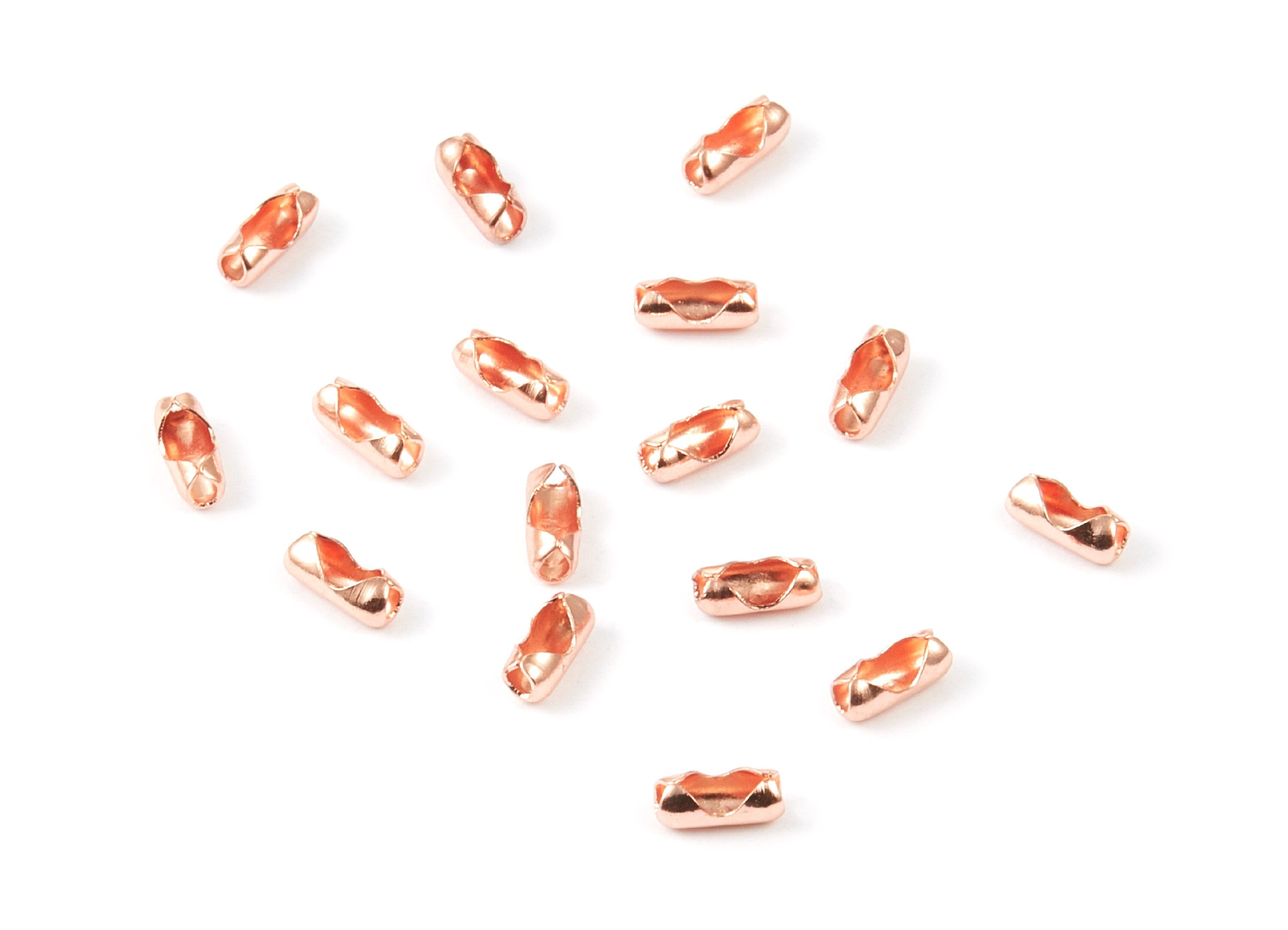 Ball Chain Connector - 1.5 Rose Tone Plated Brass - Brass Connector Clasp - Jewelry Supplies - 5.77x2.42mm - PP1693R - DOMEDBAZAAR