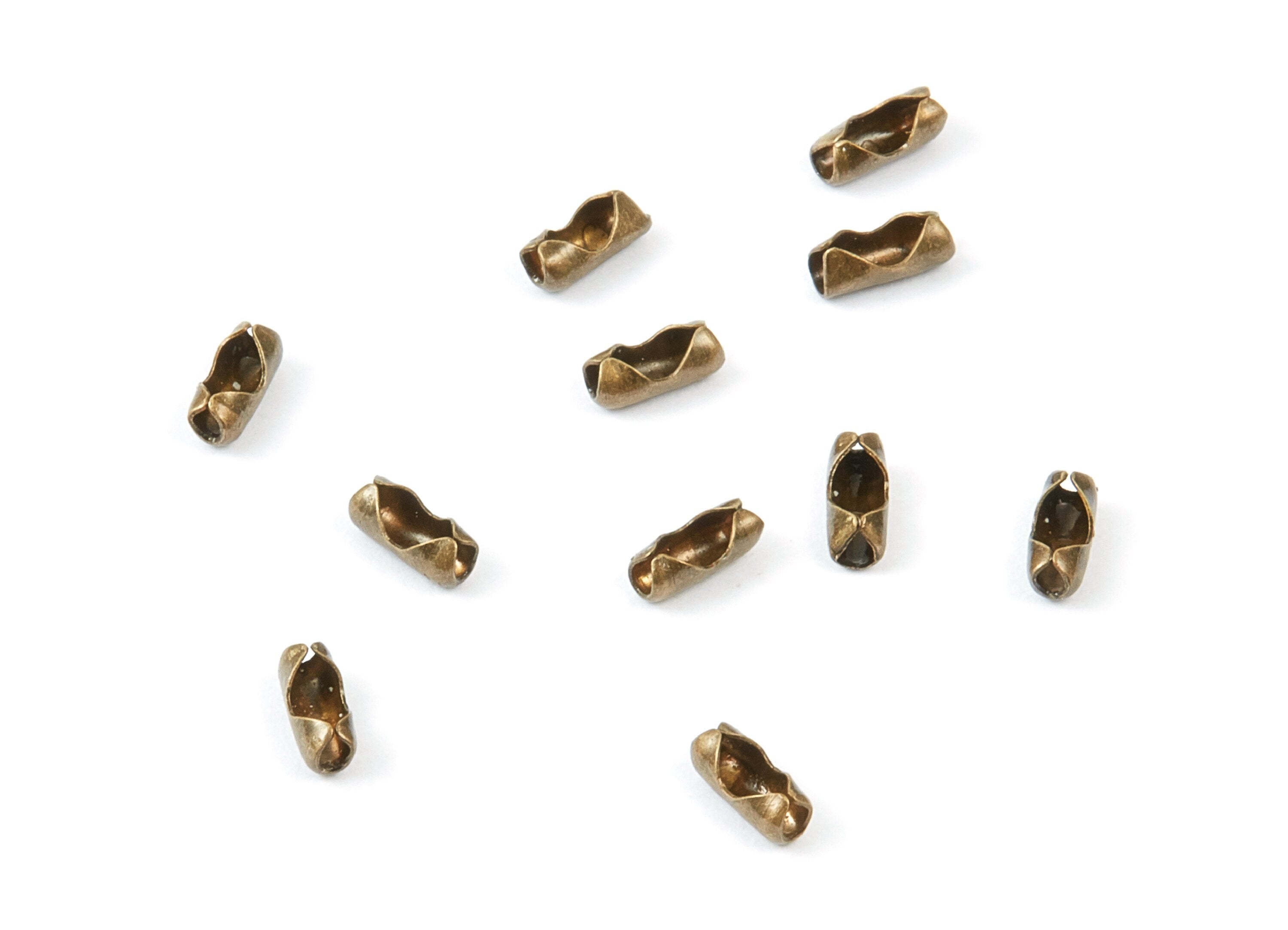 Ball Chain Connector - 1.5 Antique Bronze Tone Plated Brass - Brass Connector Clasp - Jewelry Supplies - 5.77x2.42mm - PP1693AB - DOMEDBAZAAR