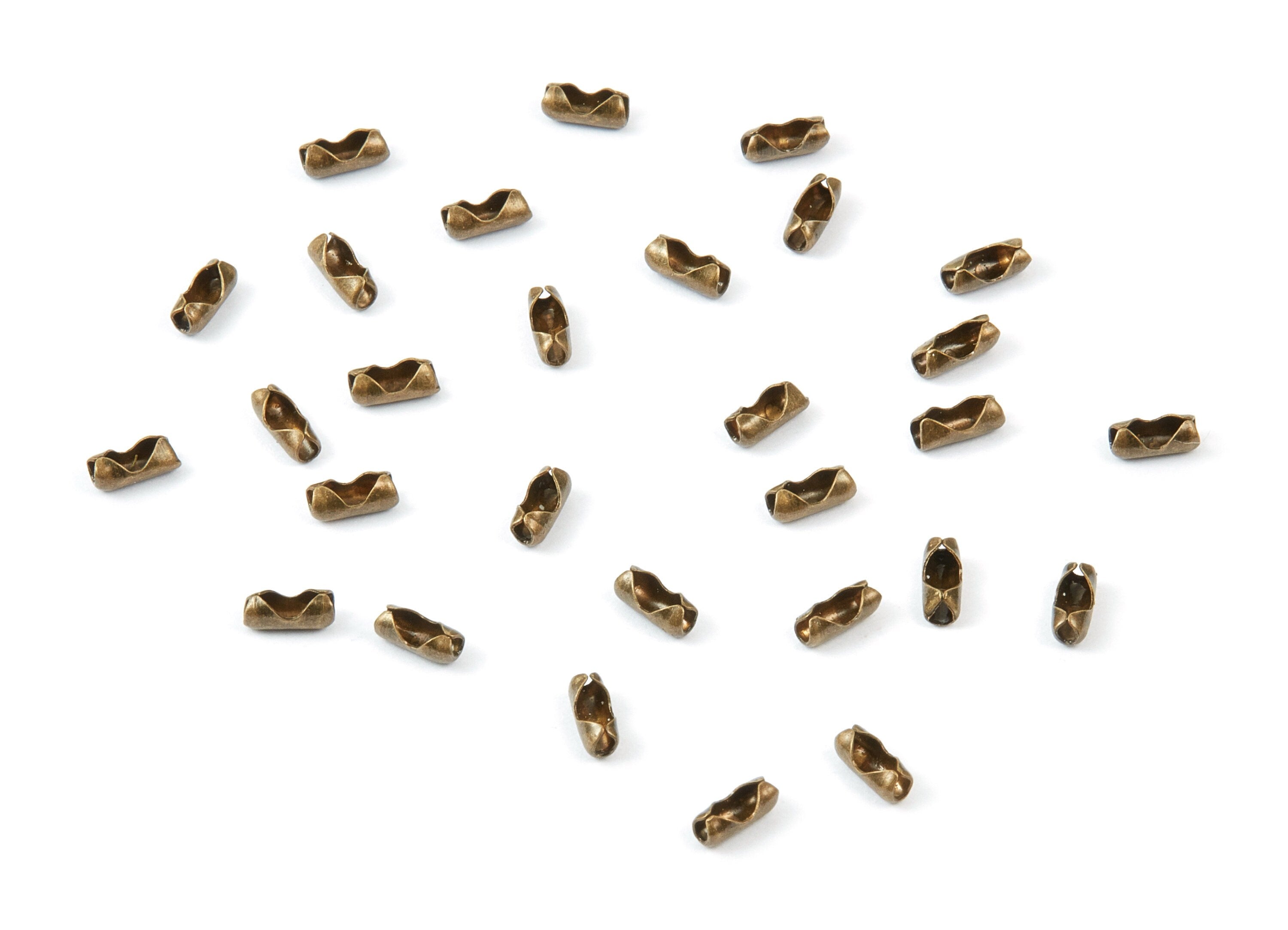 Ball Chain Connector - 1.5 Antique Bronze Tone Plated Brass - Brass Connector Clasp - Jewelry Supplies - 5.77x2.42mm - PP1693AB - DOMEDBAZAAR