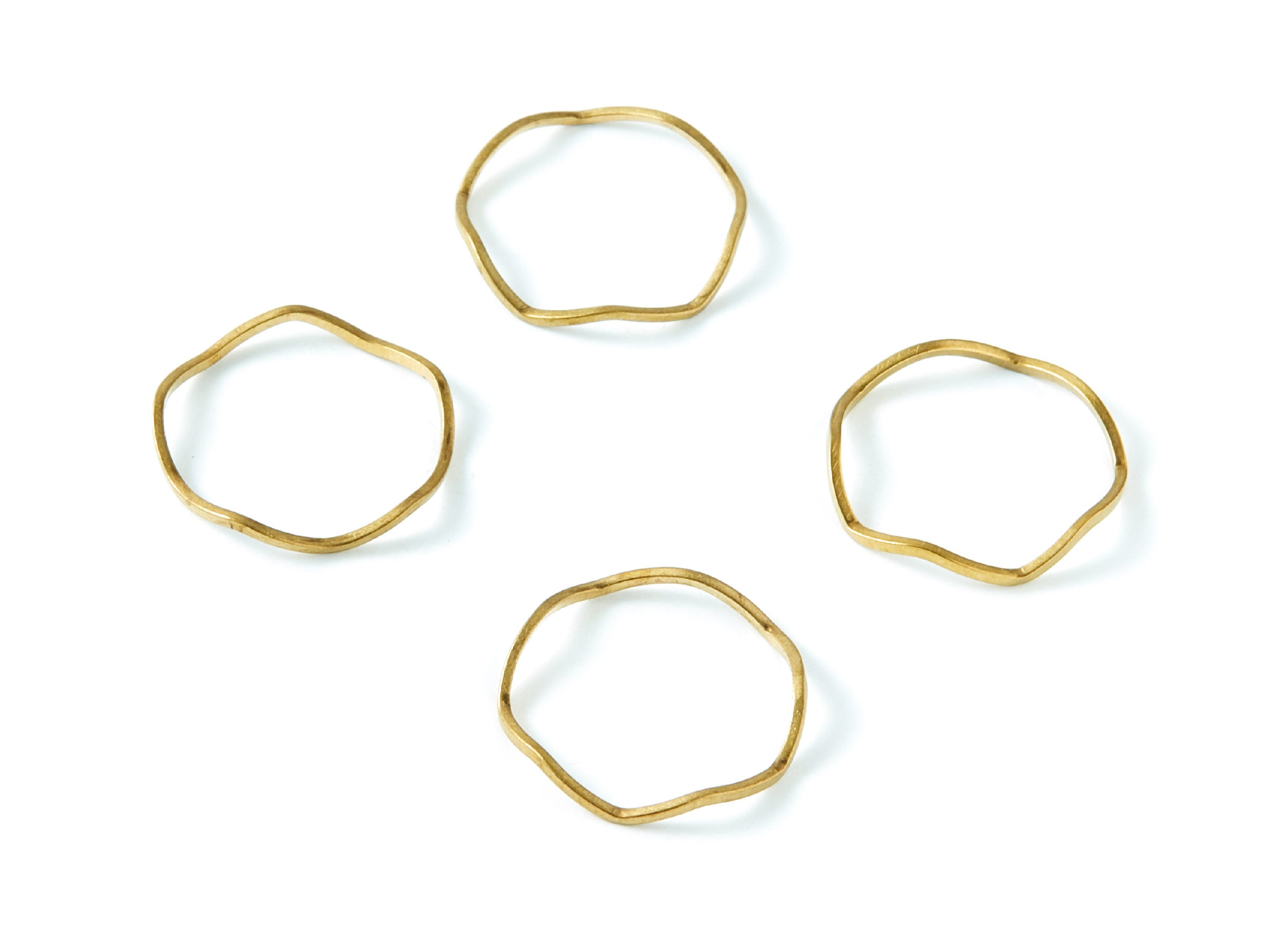 Brass Circle Charms - Circle Shaped Raw Brass Pendant - Jewelry Supplies - 19,7x19,7x1mm - PP1381 - DOMEDBAZAAR