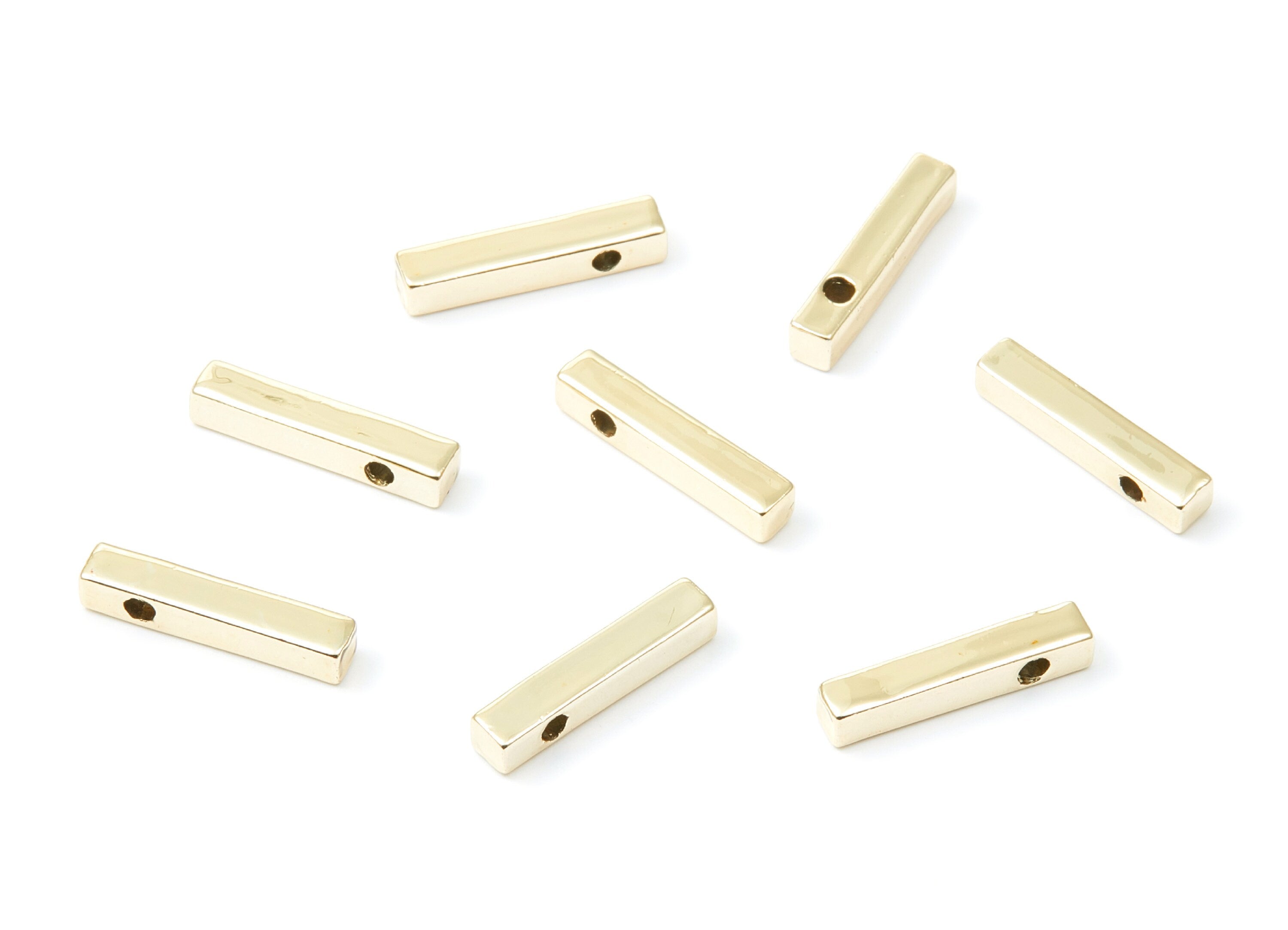 Rectangle Bar Shaped Charms - Zinc Alloy Earring Finding - Gold Tone - Alloy Pendant for Necklace - 19,42x3,84x3,67mm - ZZ1198G - DOMEDBAZAAR