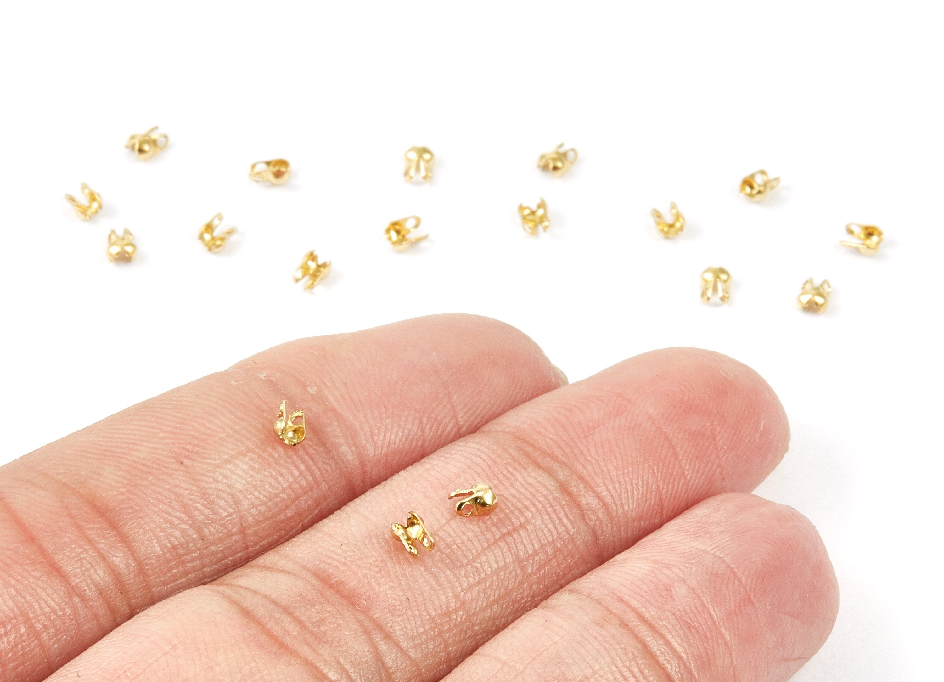1.2 Ball Chain Clasp - 1.2 Raw Brass Chain Clasp - Raw Brass Connector Clasp - Jewelry Supplies - 3.5x2mm - PP1670 - DOMEDBAZAAR