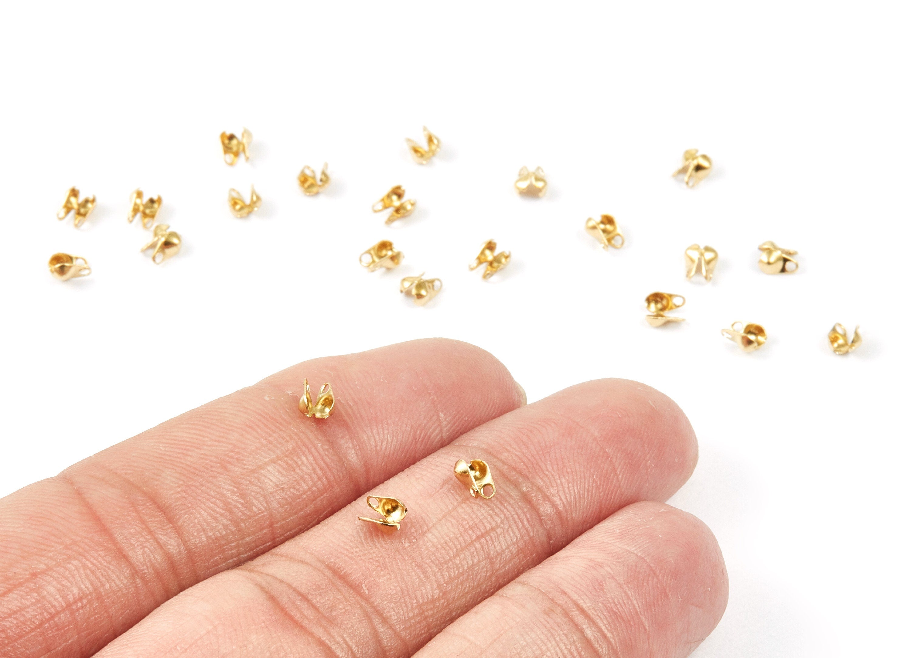 2.0 Ball Chain Clasp - 2.0 Raw Brass Chain Clasp - Raw Brass Connector Clasp - Jewelry Supplies - 4.35x2.7mm - PP1680 - DOMEDBAZAAR