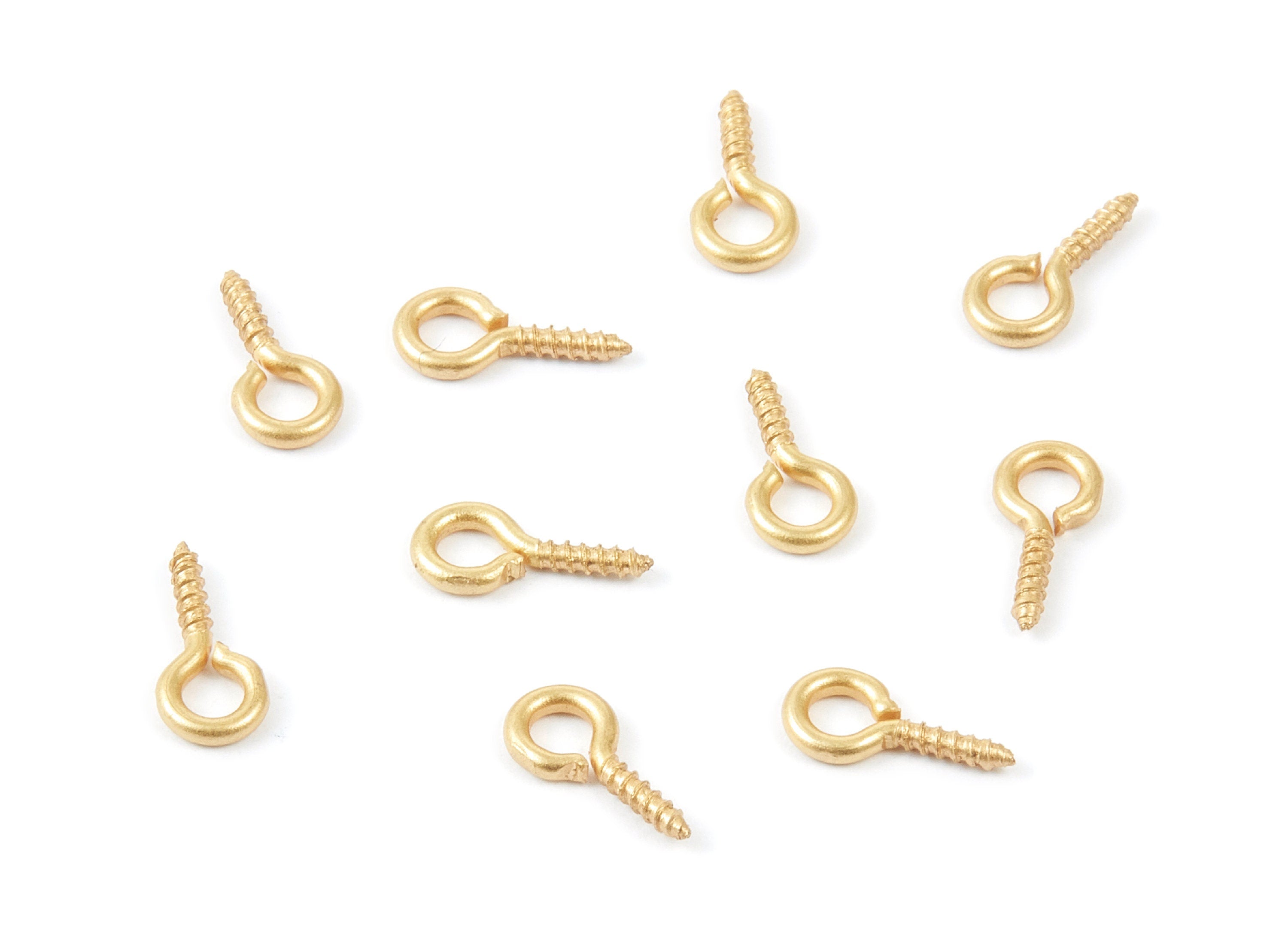 Eye Hook Screw - 5X10 - Raw Brass Eye Hook Screw - Jewelry Making - 10x5mm - PP1709 - DOMEDBAZAAR