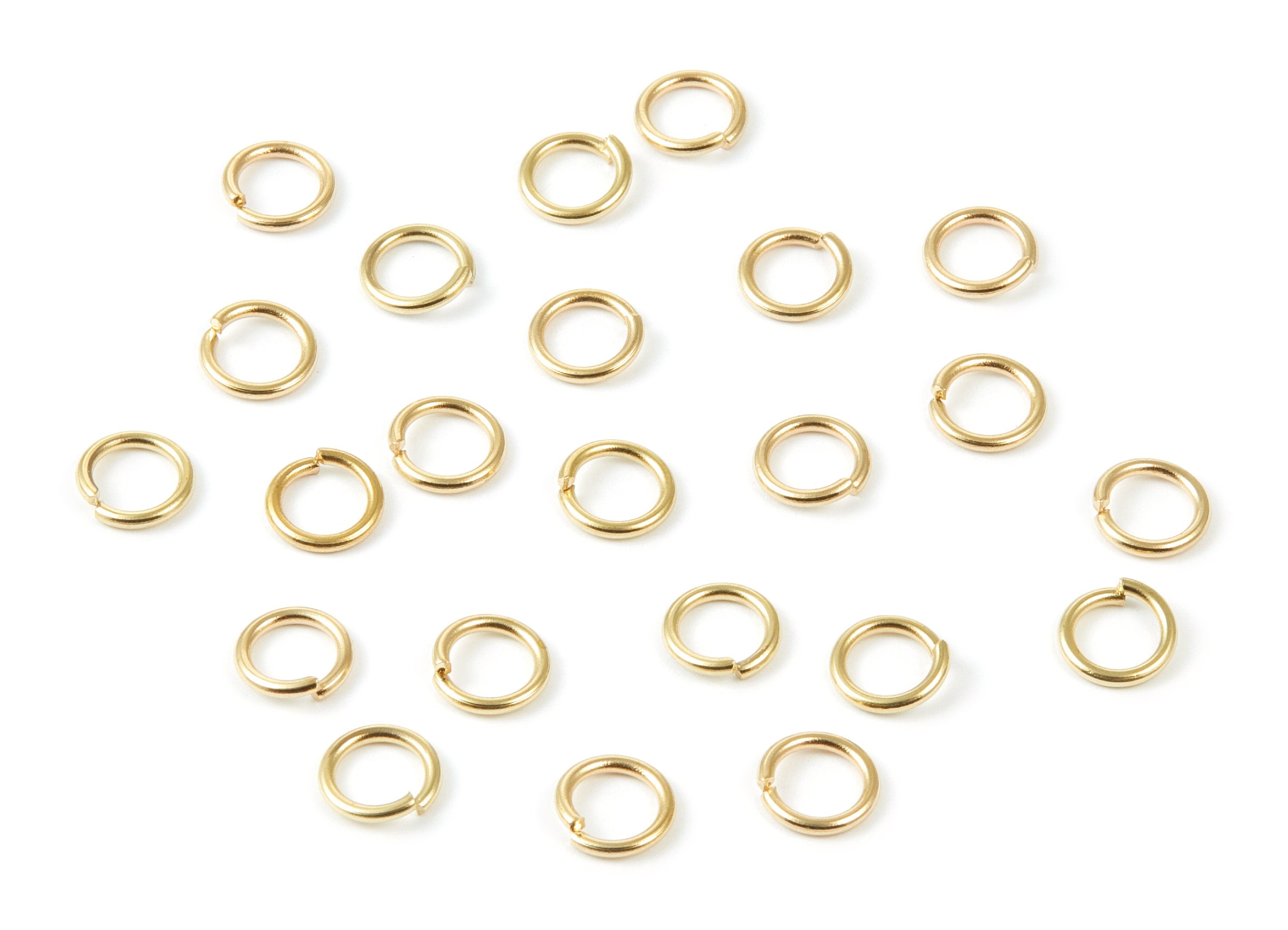 Brass Open Jump Rings -  1.2x8mm - Raw Brass Open Jump Rings - 8x8x1,2mm - Jewelry Supplies - PP1570 - DOMEDBAZAAR